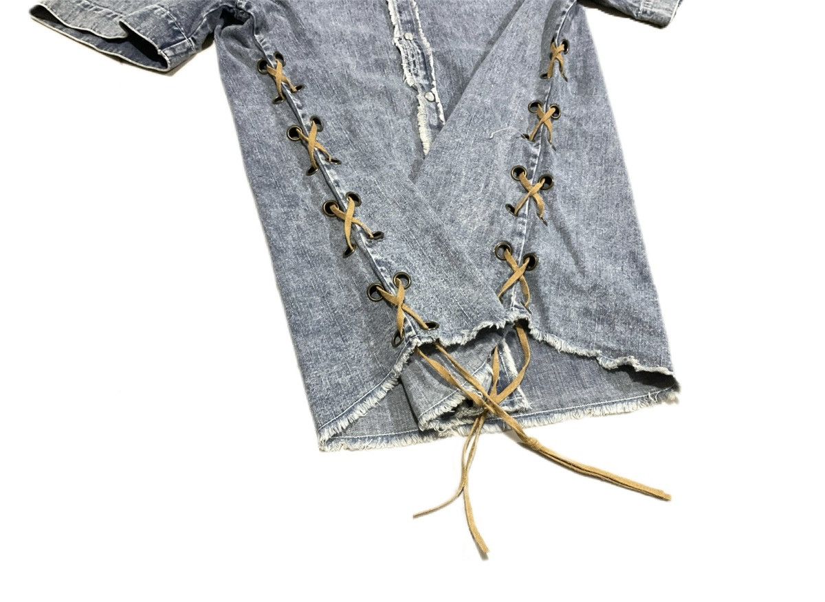 Hysteric Glamour × If Six Was Nine × Le Grande Bleu (L.G.B.) 🔥Sick Y2K Japanese Denim Frayed Bondage Shirt Lgb Style Size US L / EU 52-54 / 3 - 1 Thumbnail