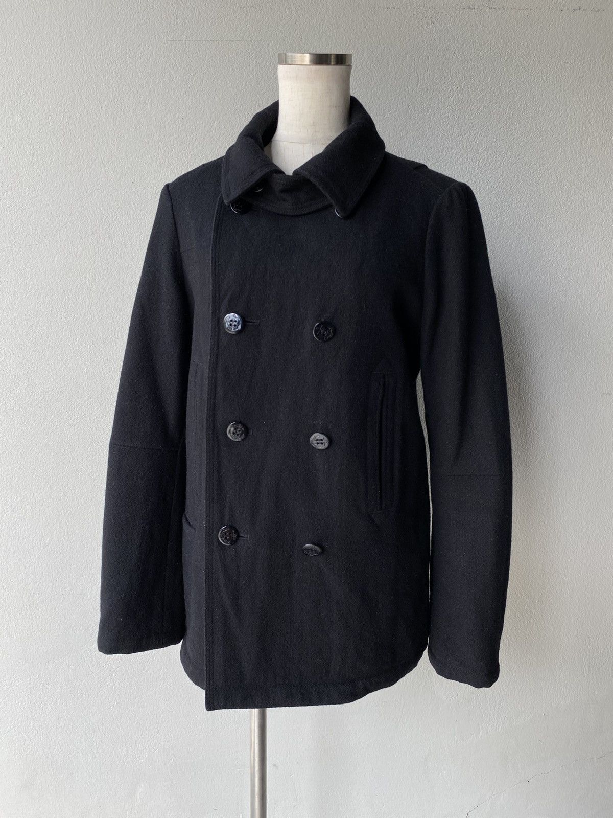 Tsumori Chisato TSUMORI CHISATO Black Double-Breasted Pea Coat Size M / US 6-8 / IT 42-44 - 1 Thumbnail