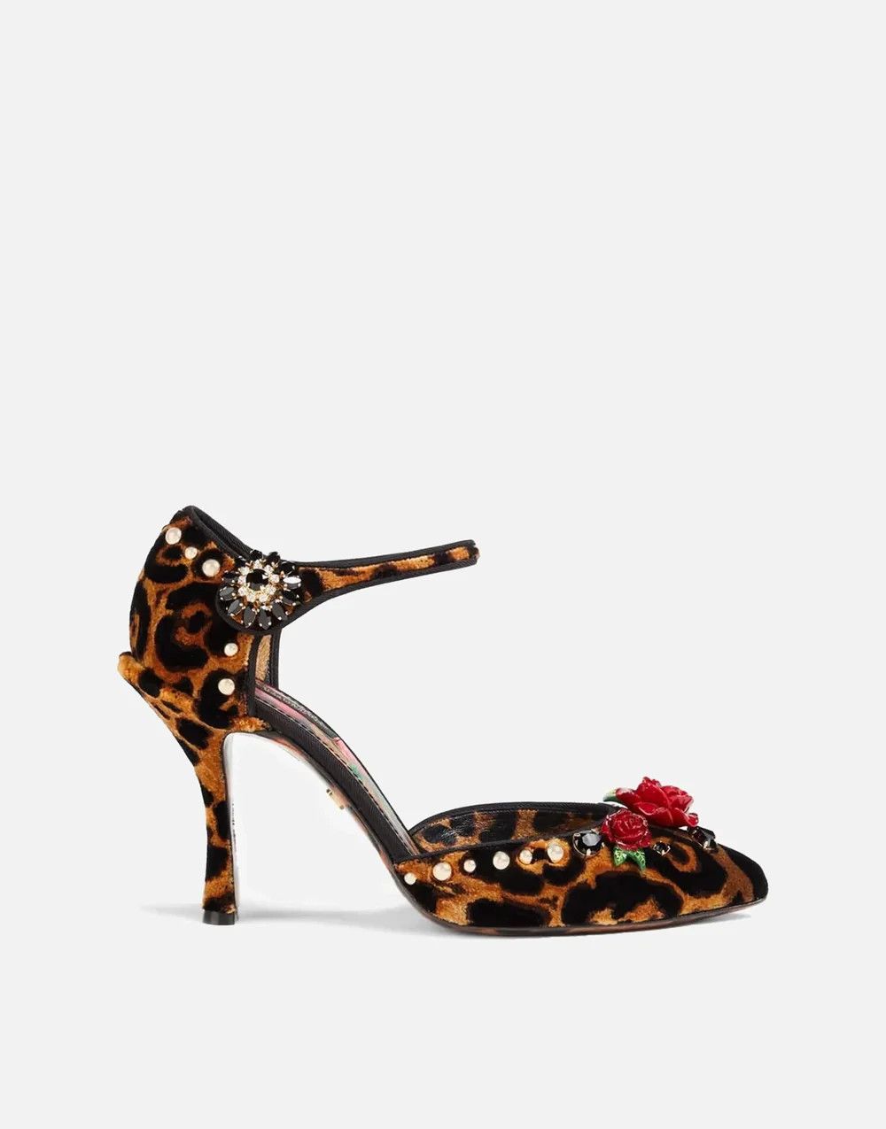 Dolce & Gabbana o1y0925 Leopard-Print Spike Heel Pumps in Brown/Black Size US 5.5 / IT 35.5 - 1 Thumbnail