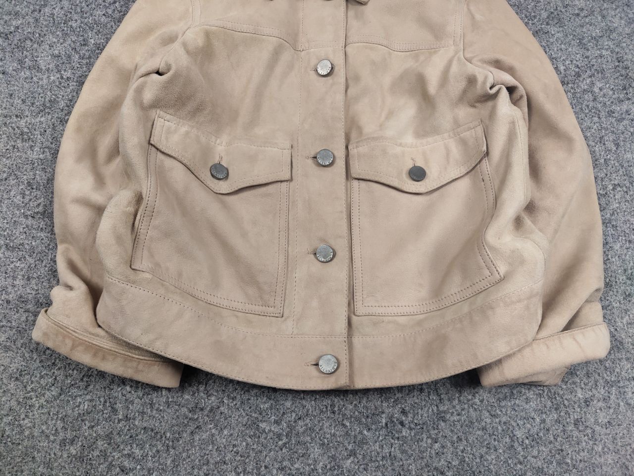 Allsaints Allsaints Sukes Suede Leather Dusty Pink Beige Jacket Size XS / US 0-2 / IT 36-38 - 9 Thumbnail