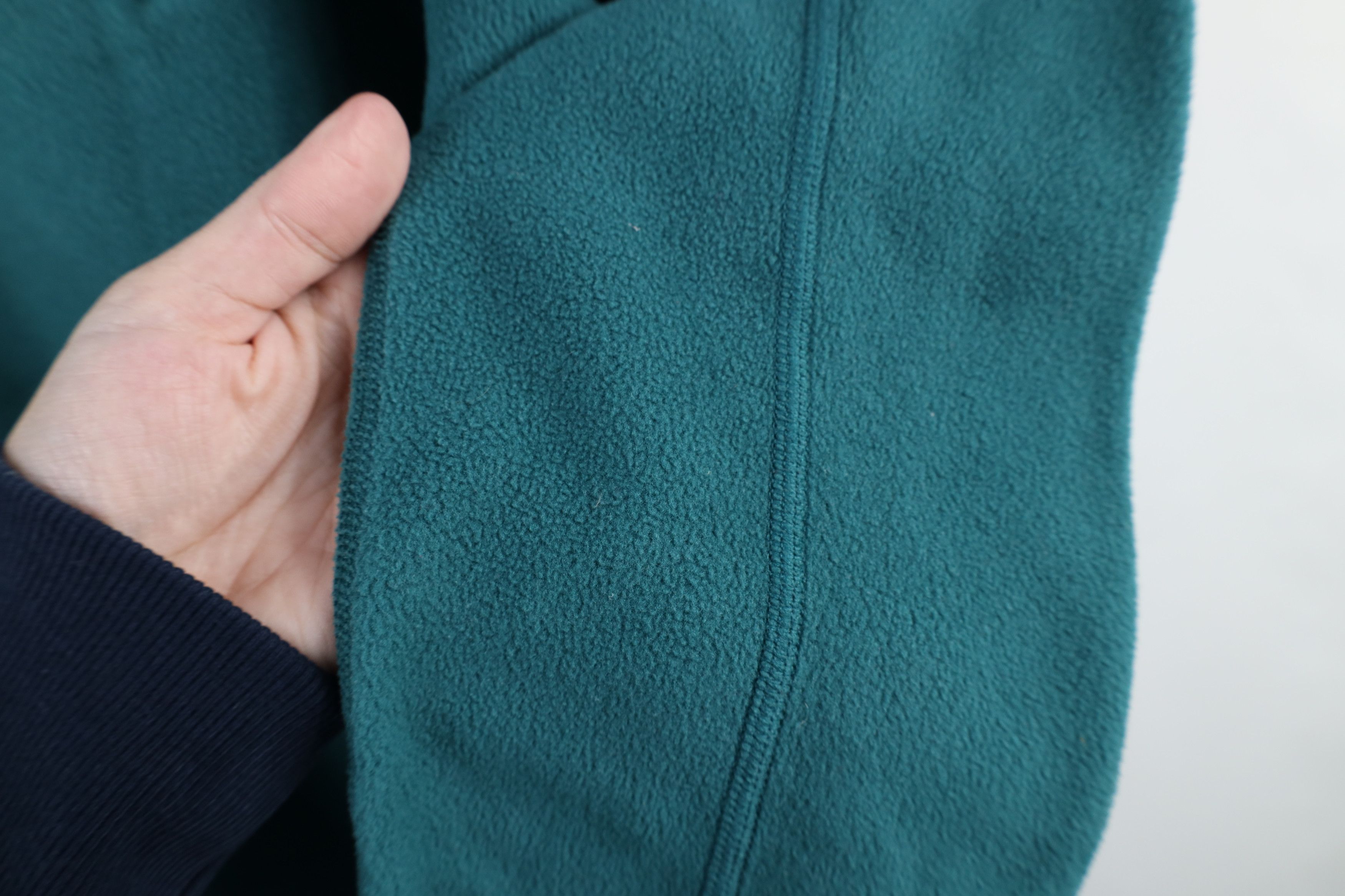 Patagonia × Vintage Patagonia Micro D 1/4 Zip Fleece Pullover Sweater Green Size L / US 10 / IT 46 - 9 Thumbnail