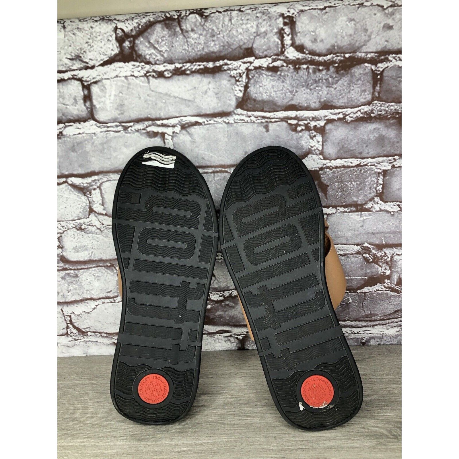Other Fitflop F-Mode Brown Leather Flatform Cross Strap Slides Wom Size US 10 / IT 40 - 11 Thumbnail