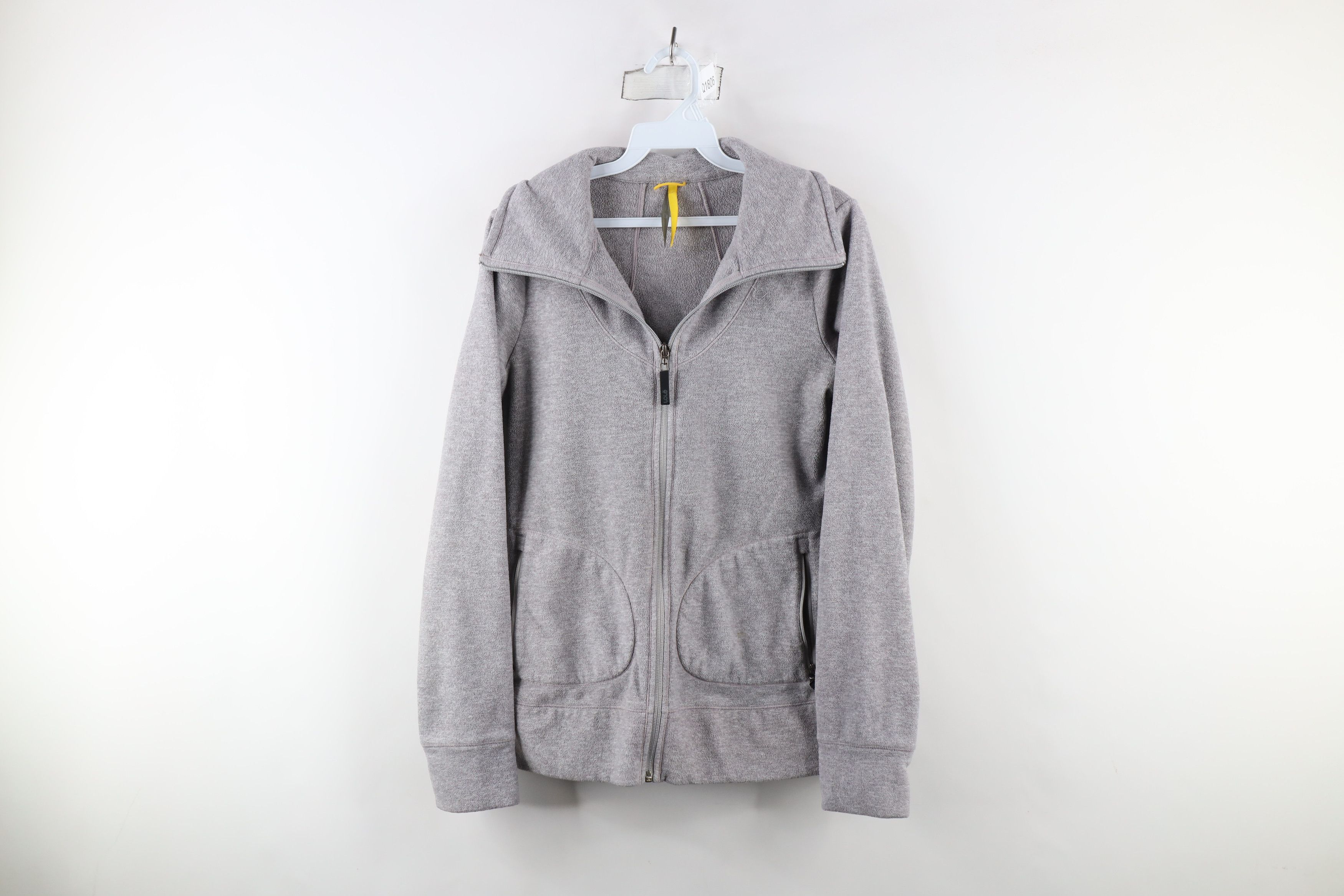Vintage Lole Full Zip Fleece Sweater Jacket Swacket Heather Gray Size M / US 6-8 / IT 42-44 - 1 Thumbnail