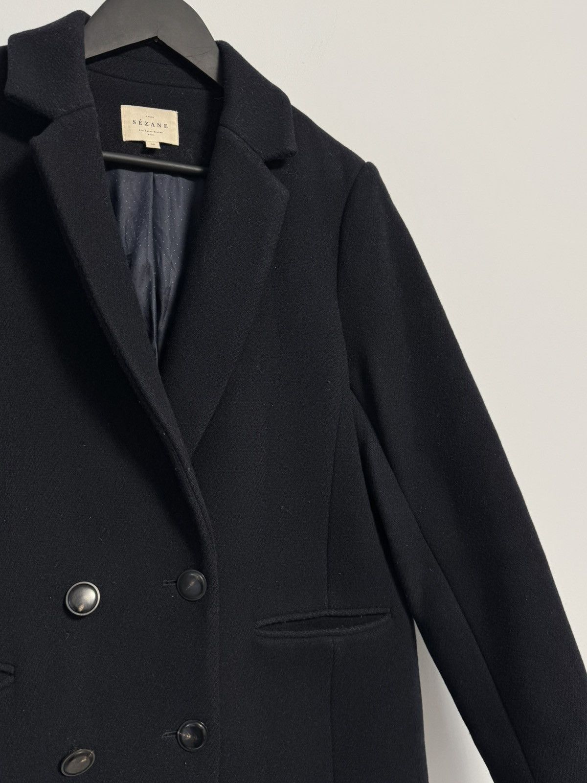 Sezane NWOT Sezane MANTEAU JOHNSON coat wool Dark Blue Size 40 Size S / US 4 / IT 40 - 6 Thumbnail