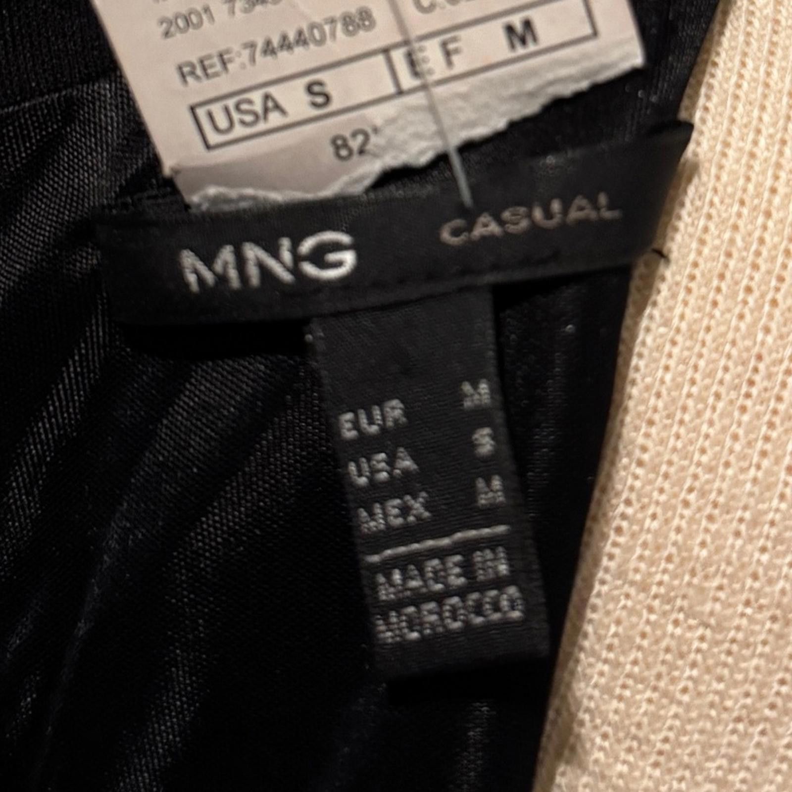 Designer MNG Black Gold Indigo Sheath Mini Dress Sleeveless Crew Neck Size S / US 4 / IT 40 - 3 Thumbnail