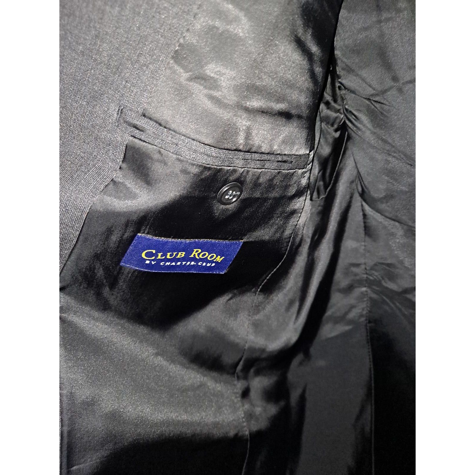 Club Room Clubroom Blazer 100% Wool Dark Gray with 2 Buttons Size 40R Size 40R - 3 Thumbnail