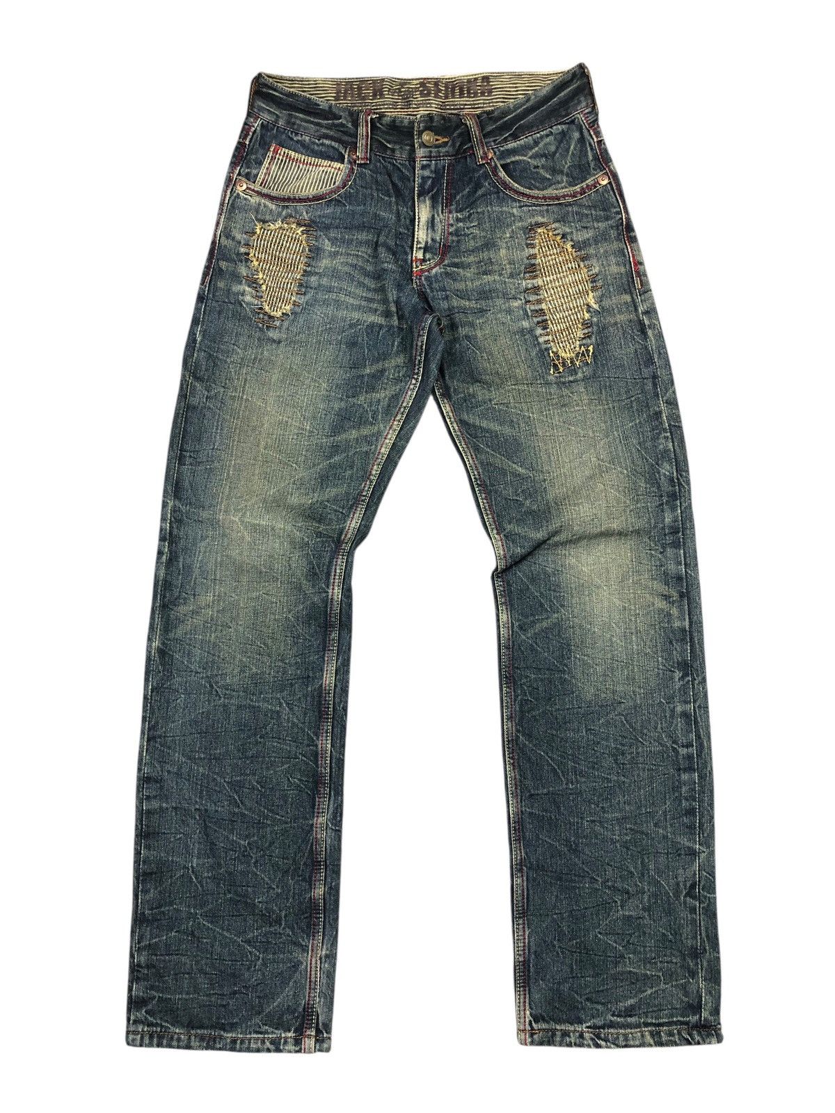 Japanese Brand Vintage Y2K Japanese Brands Jack Serika Sashiko Baggy Jeans Size US 31 - 2 Thumbnail
