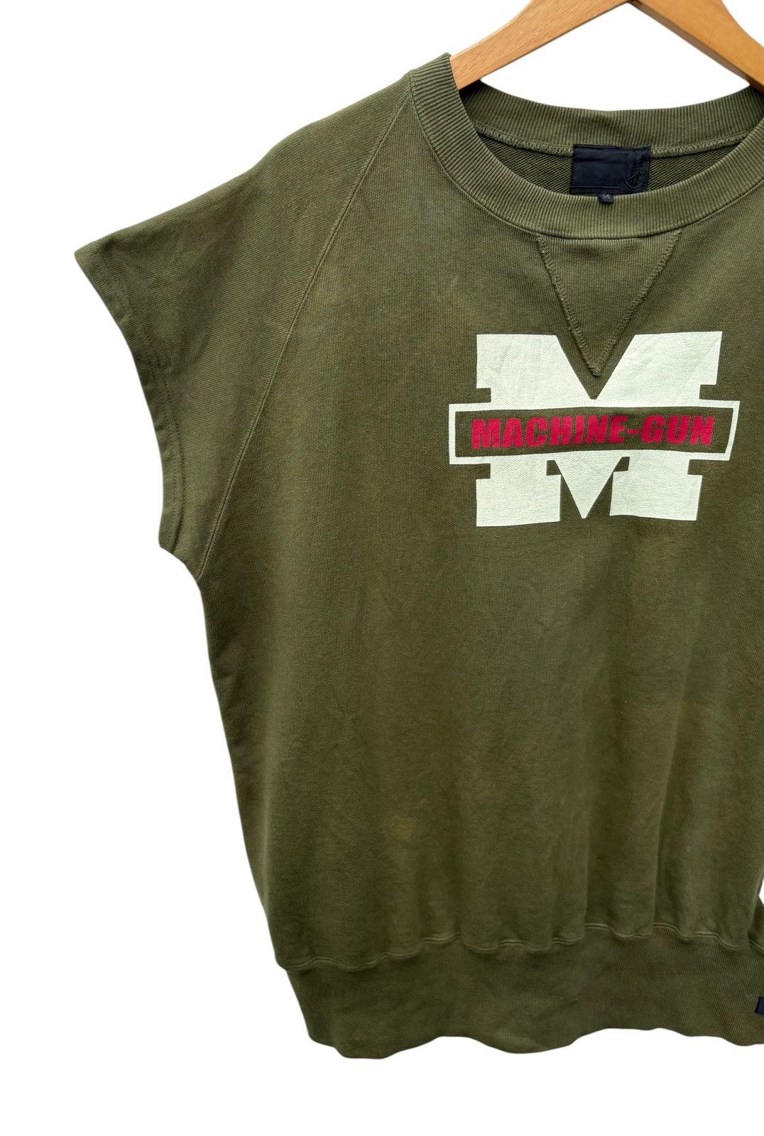 Japanese Brand Acoustic Japan Sleeveless Machine Gun Logo Faded Sweatshirt Size US L / EU 52-54 / 3 - 5 Thumbnail