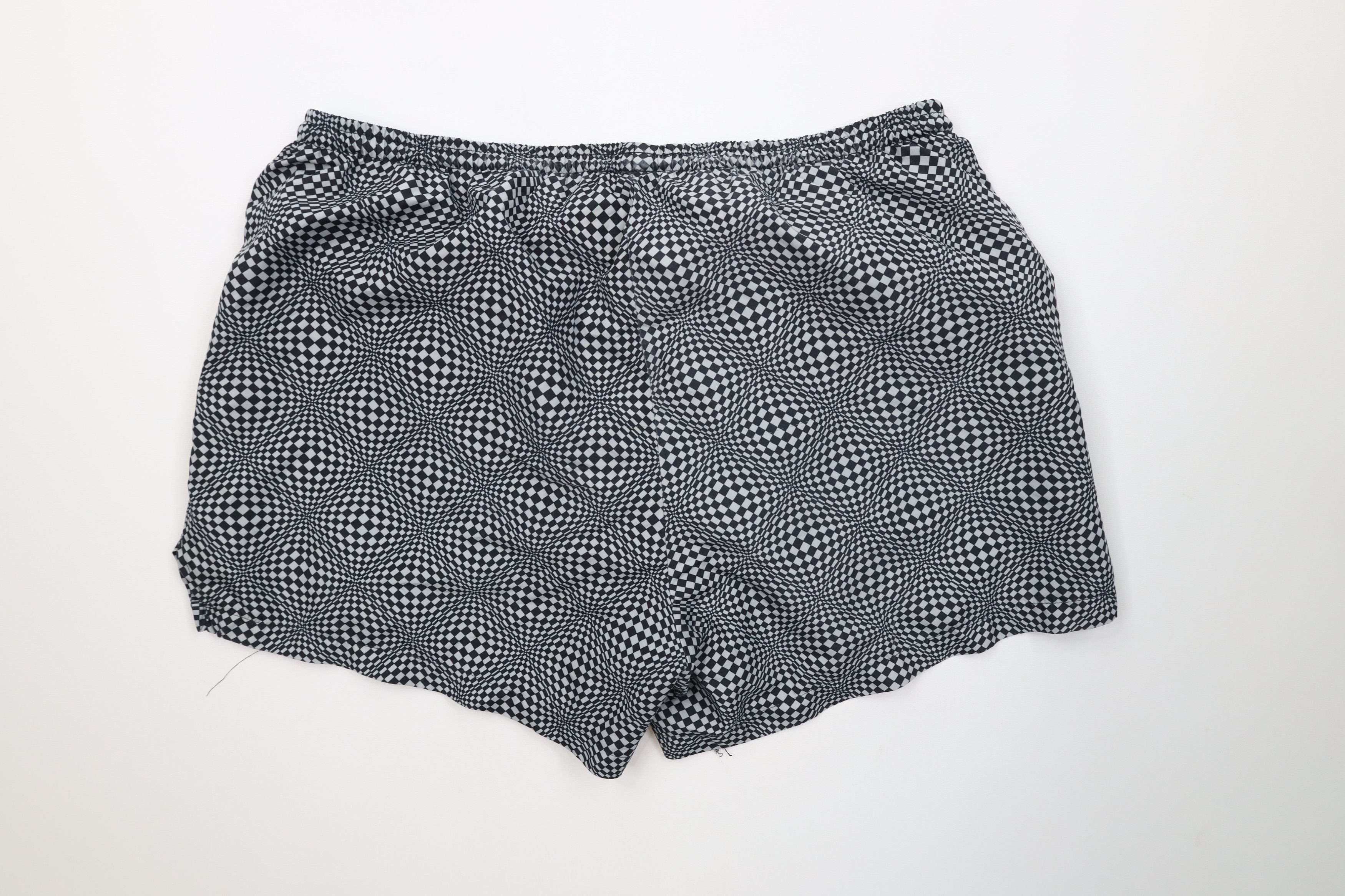 Nike Vintage 90s Nike Mini Swoosh Lined Running Shorts Trippy Size US 32 / EU 48 - 9 Thumbnail