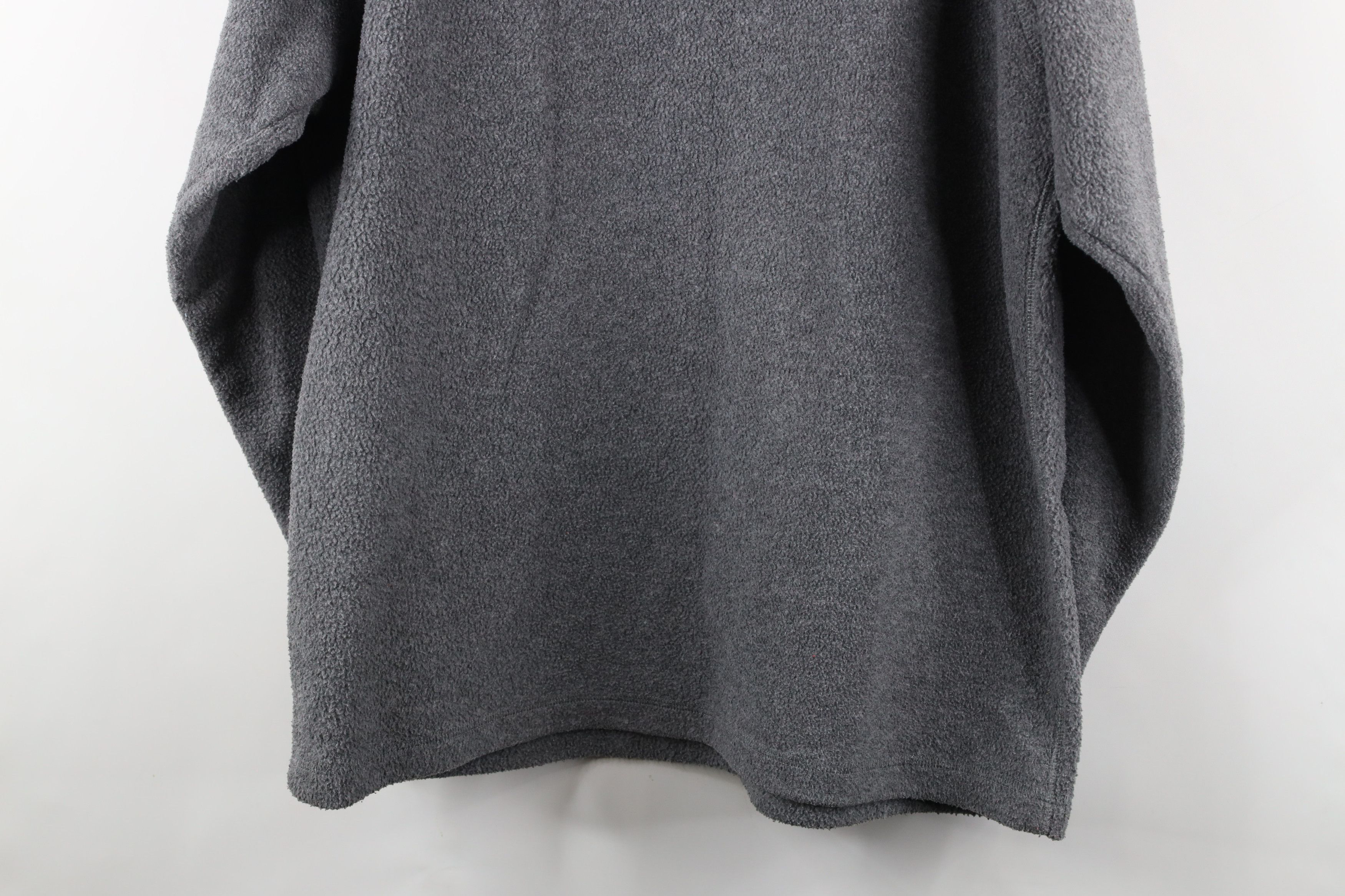 Vintage Vintage 90s Streetwear Blank Fleece Henley Sweater Gray Size US L / EU 52-54 / 3 - 9 Thumbnail