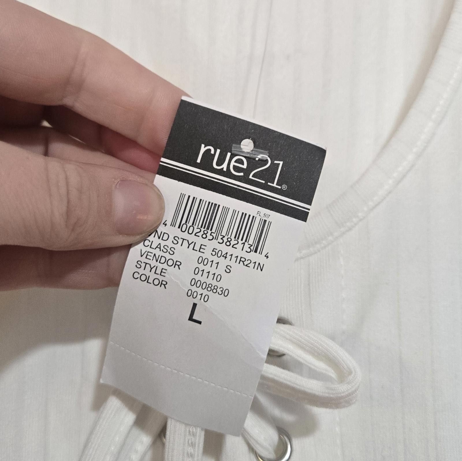 rue21 Rue21 Lace Up V Neck Tee Size L / US 10 / IT 46 - 2 Thumbnail