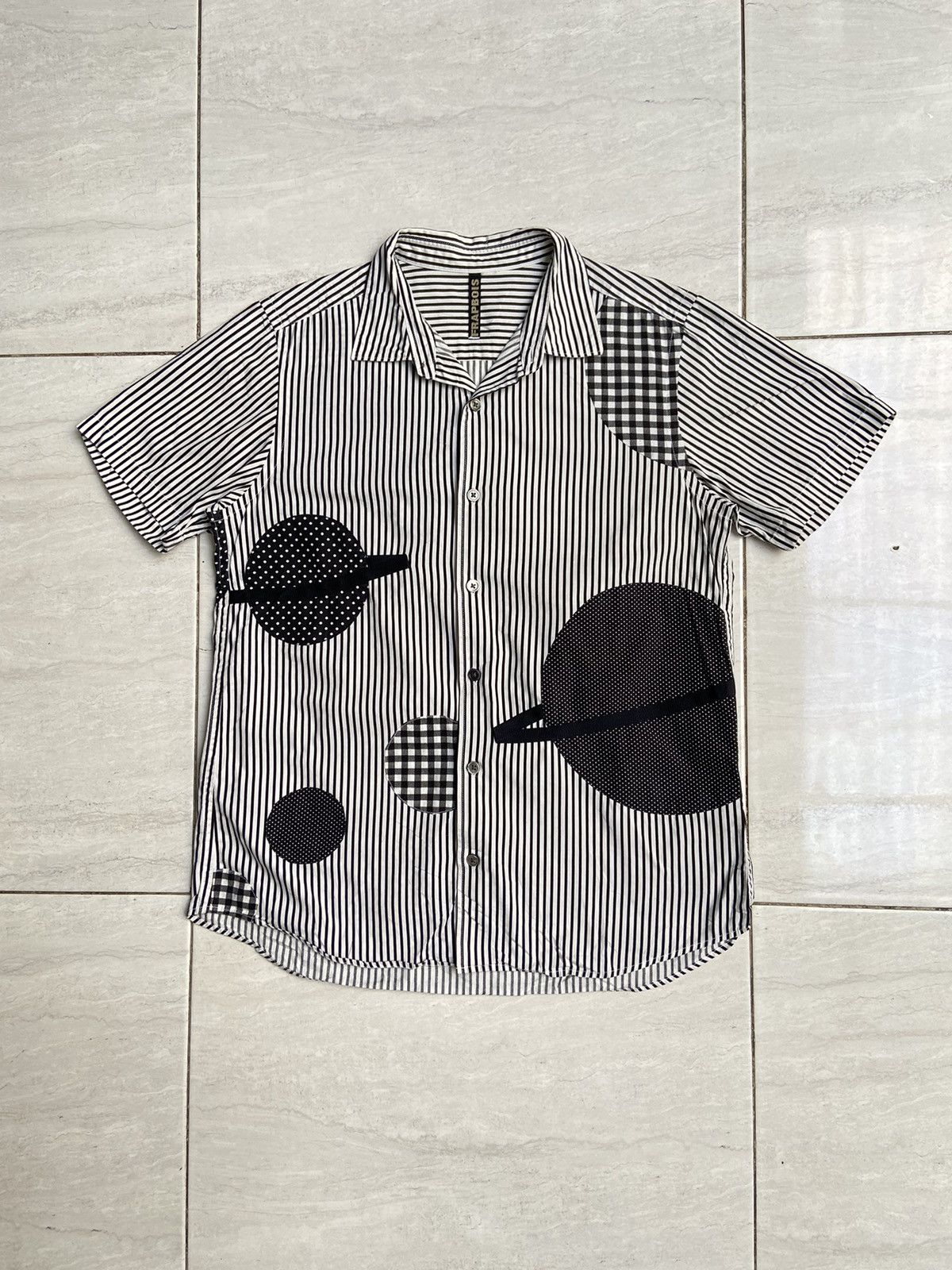 Frapbois × Issey Miyake × Japanese Brand FRAPBOIS Striped Shirt Size US S / EU 44-46 / 1 - 1 Thumbnail