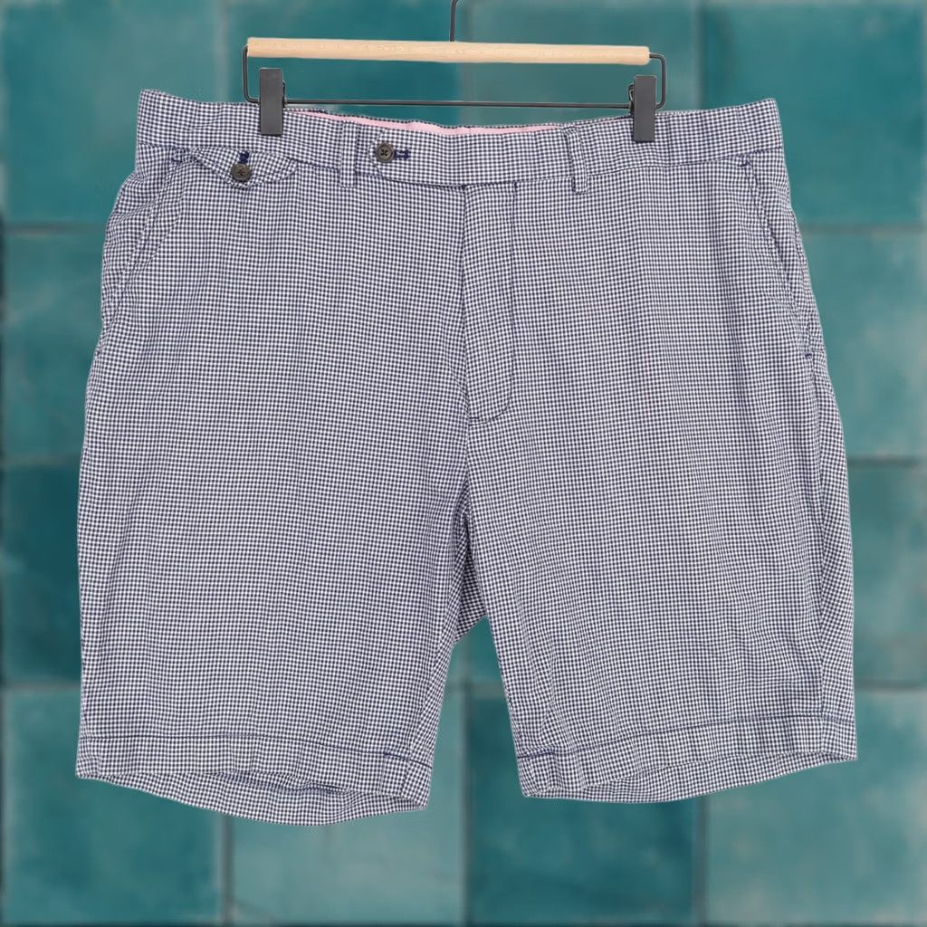 Polo Ralph Lauren Polo Golf Ralph Lauren Shorts Mens 40 Blue Check Flat Front Cotton Size US L / EU 52-54 / 3 - 1 Thumbnail