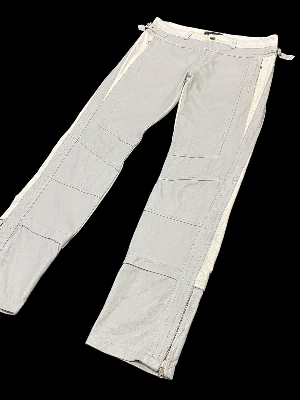 Diesel Diesel Black Gold Denim Trimmed Leather Pants Size US 30 / EU 46 - 25 Thumbnail