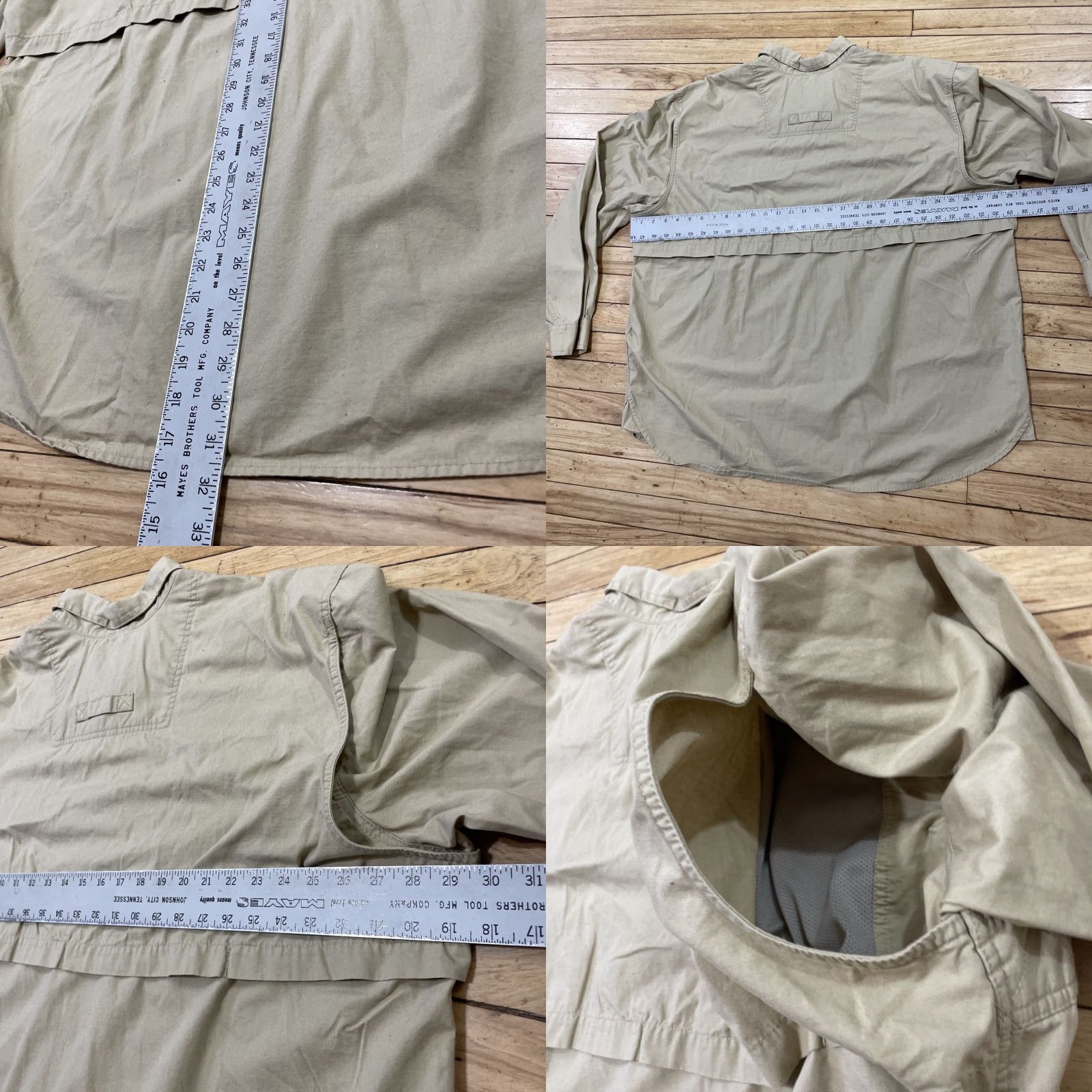 Eddie Bauer VINTAGE Eddie Bauer Hunting Shirt Men 2XL Twill Khaki Beiges Pad Western Vent Button-Up With Pockets Size US XXL / EU 58 / 5 - 8 Thumbnail