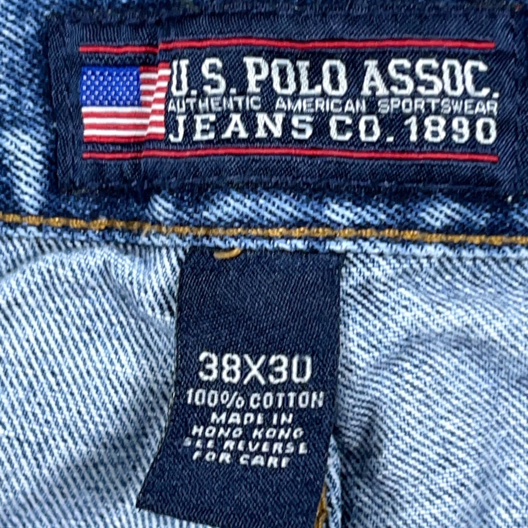 Vintage VINTAGE US Polo Assn Jeans Men 38x30 Relaxed Fit Straight Baggy 90s Y2K Flag Size US M / EU 48-50 / 2 - 5 Thumbnail
