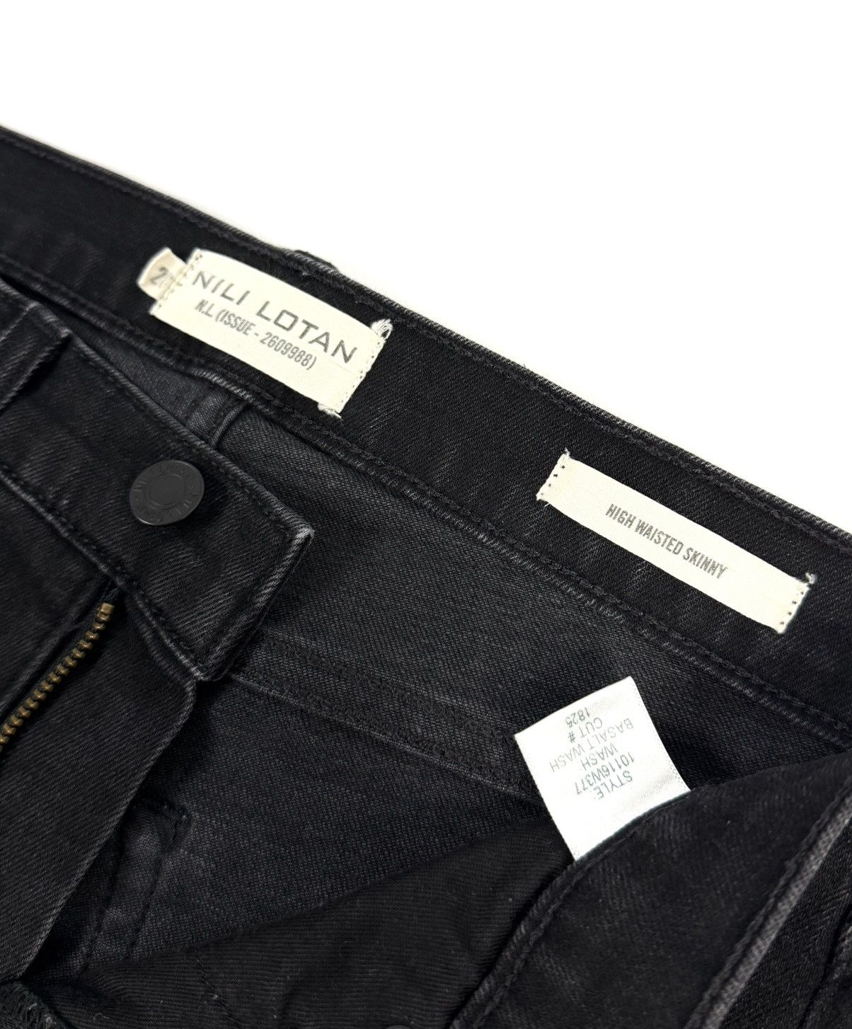 Nili Lotan Nili Lotan High Waist Skinny Jeans Raw Hem USA Avantgarde Size 28" / US 6 / IT 42 - 10 Thumbnail