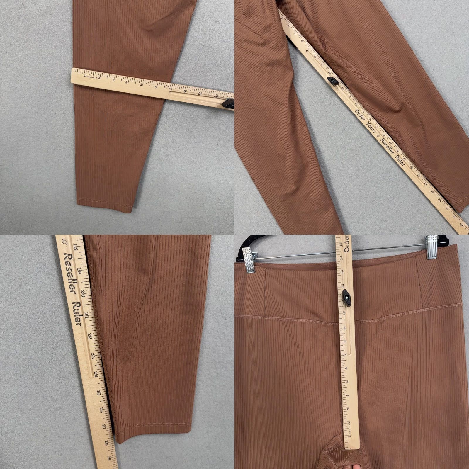 Girlfriend Collective Girlfriend Collective Leggings Womens 4XL Brown Ribbed High Rise Ankle Yoga Gym Size 40" / US 18 - 8 Thumbnail