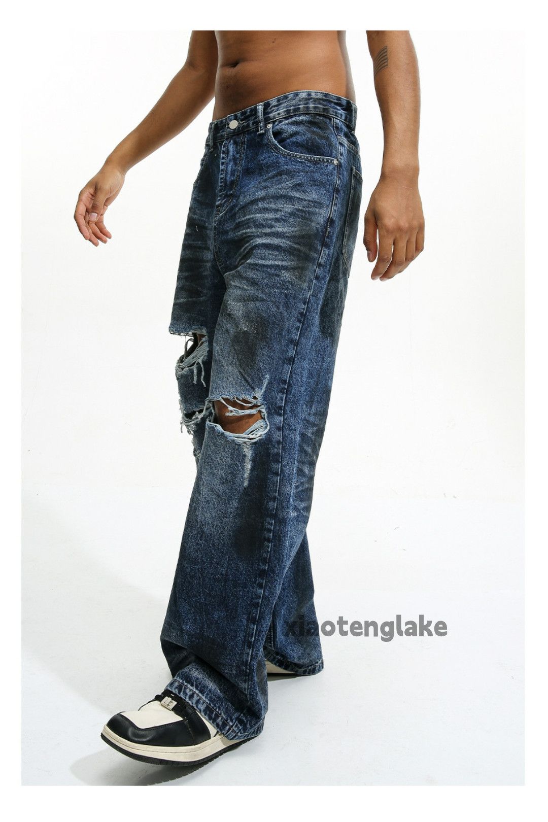 Jean × Vintage washed faded utility damaged ripped hiphop jeans Size US 32 / EU 48 - 3 Thumbnail