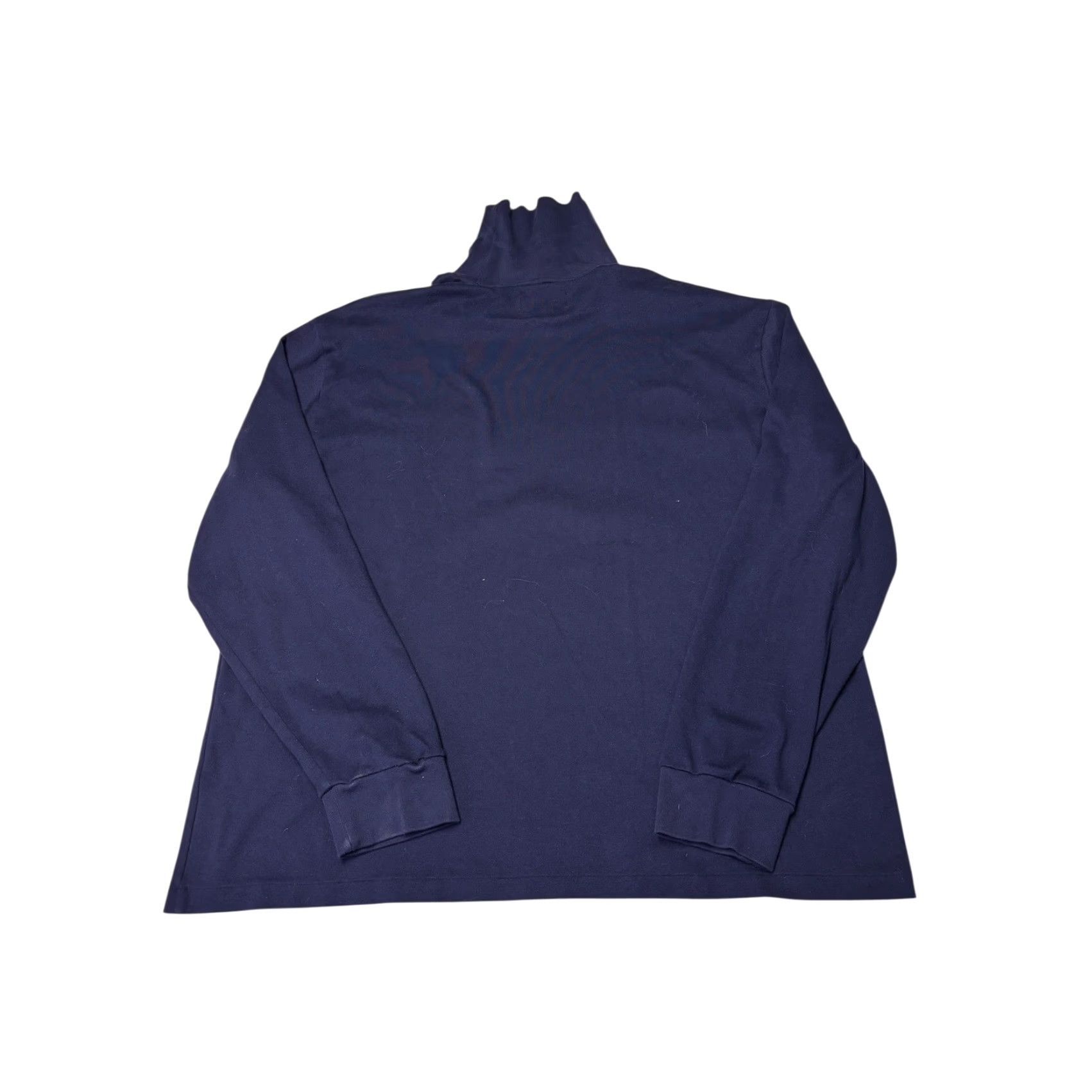 Polo Ralph Lauren Polo Ralph Lauren Mens XXL Navy Blue Cotton Turtleneck Long Sleeve Pony Logo Sweater Size US XXL / EU 58 / 5 - 5 Thumbnail