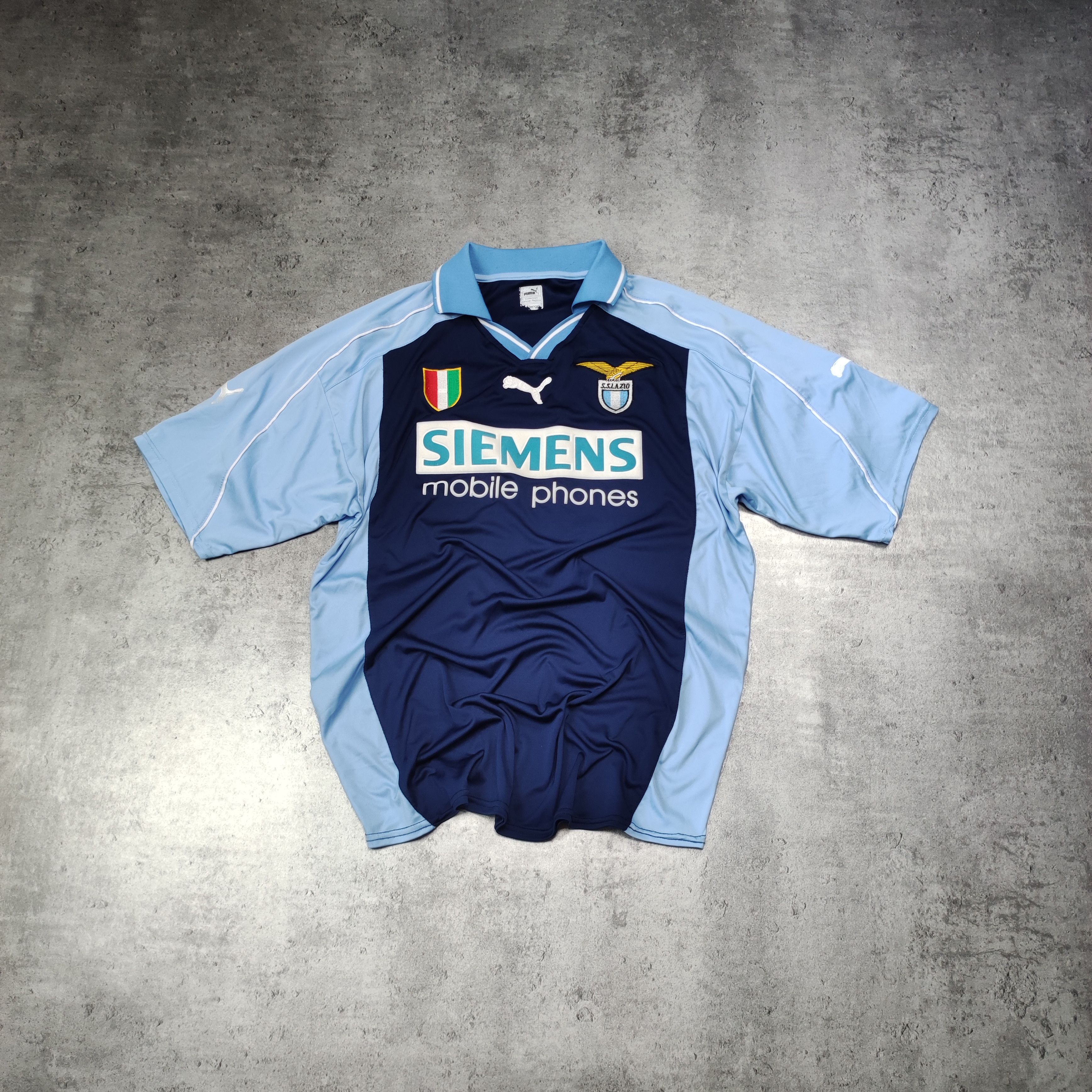 Vintage Vintage RARE SS Lazio Roma Puma Football Soccer Jersey Size US XL / EU 56 / 4 - 1 Thumbnail