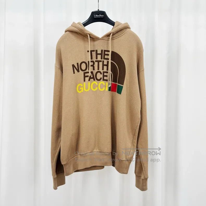 Gucci Gucci Co-branded khaki letter printed hoodie Size US XXS / EU 40 - 1 Thumbnail