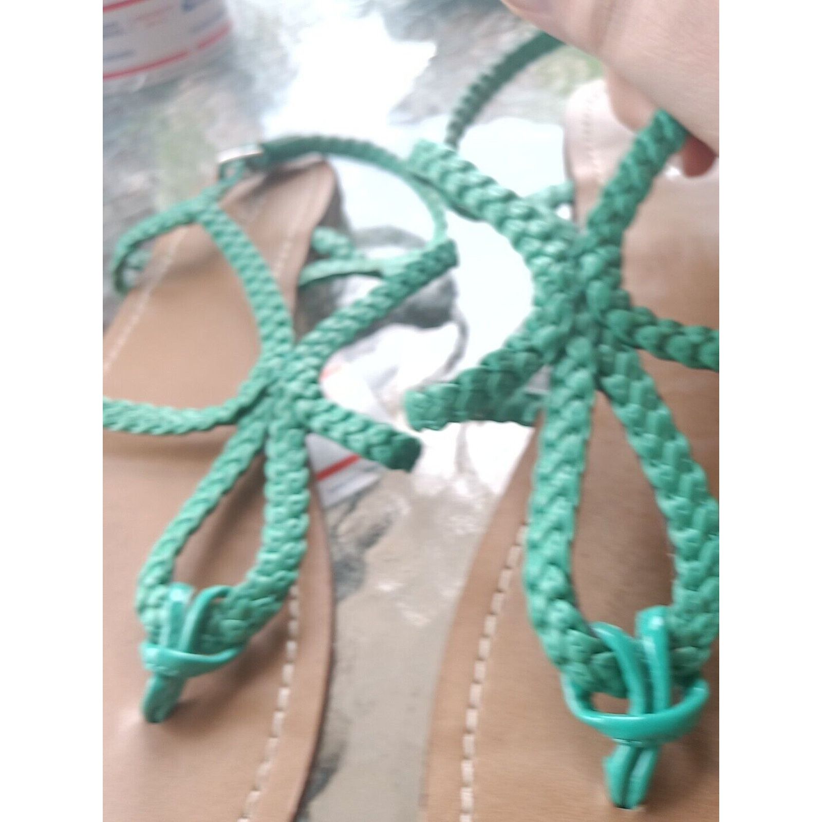 Merona Merona Green Size 8.5 Woman's Sandals Braides Straps Sling Size US 8.5 / IT 38.5 - 2 Thumbnail