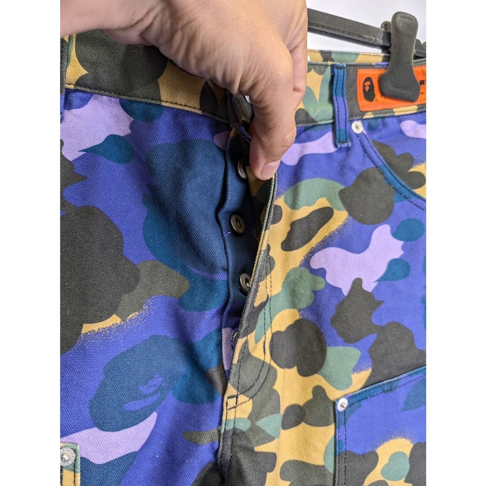 Bape × Heron Preston o1rshd1 Camou Worker Pant Camouflage in Multicolor Size US 32 / EU 48 - 6 Thumbnail