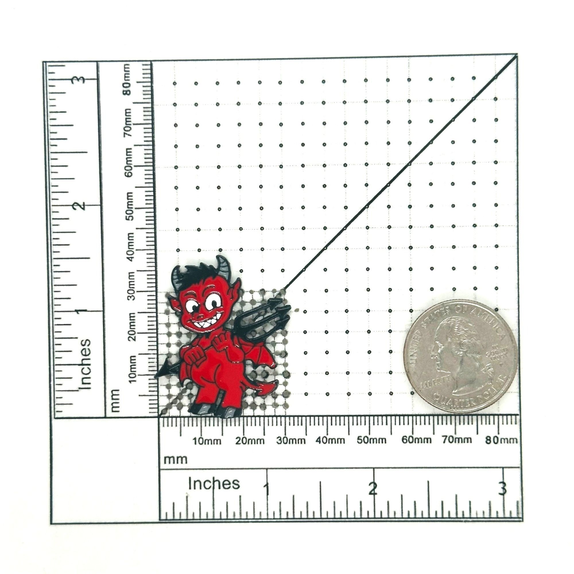 Other ⭐Hell Devil Imp Enamel Pins Red Fire Head Vampire Badge Broo Size ONE SIZE - 5 Thumbnail
