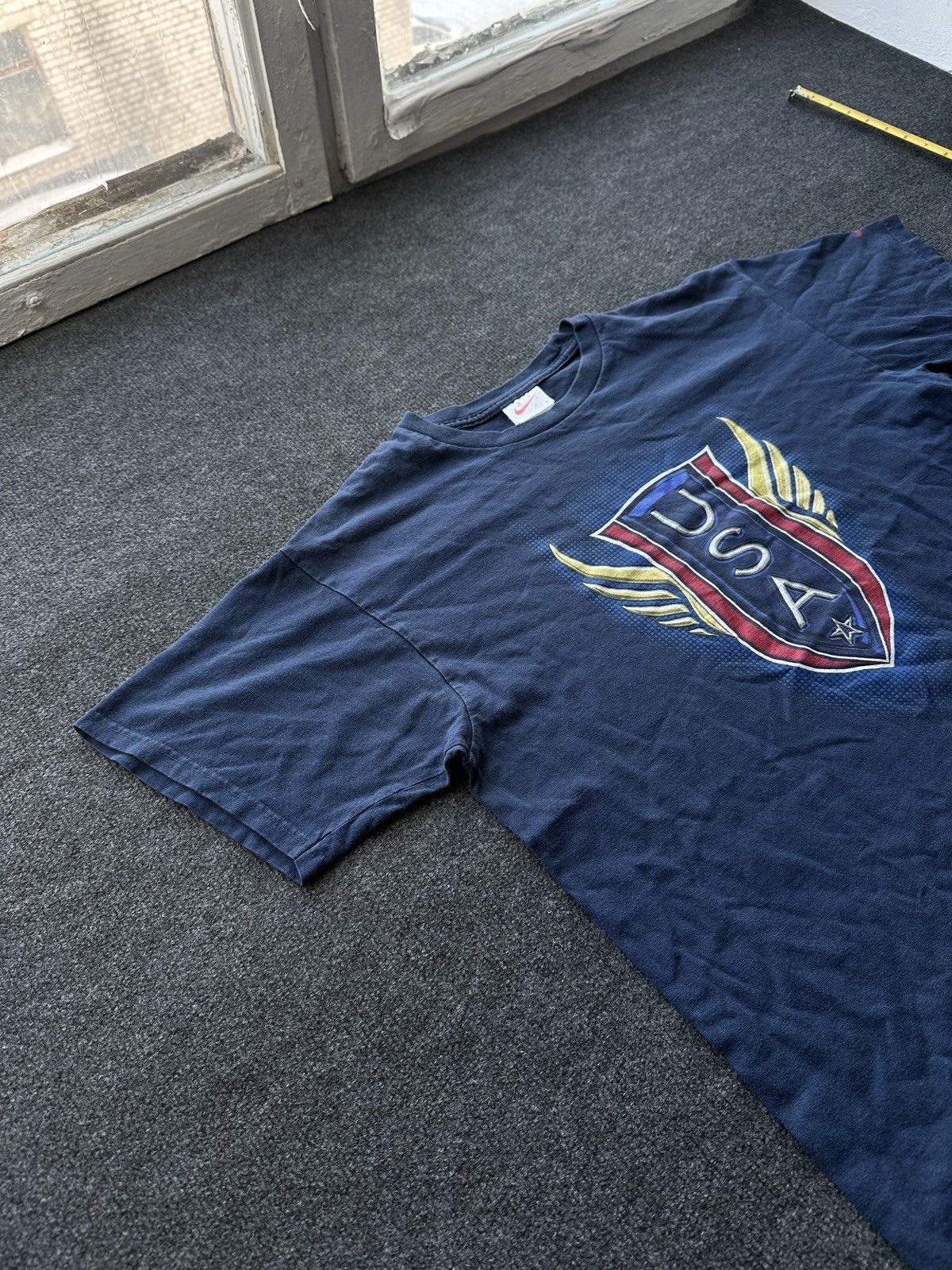 Nike NIKE 🚨 USA BIG LOGO BLUE BOXY TEE Y2K SHORT SLEEVE Size US L / EU 52-54 / 3 - 2 Thumbnail
