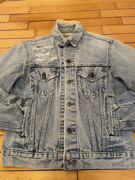 Vintage FADED GLORY Hooded Denim Jacket Blue XL, Vintage Online