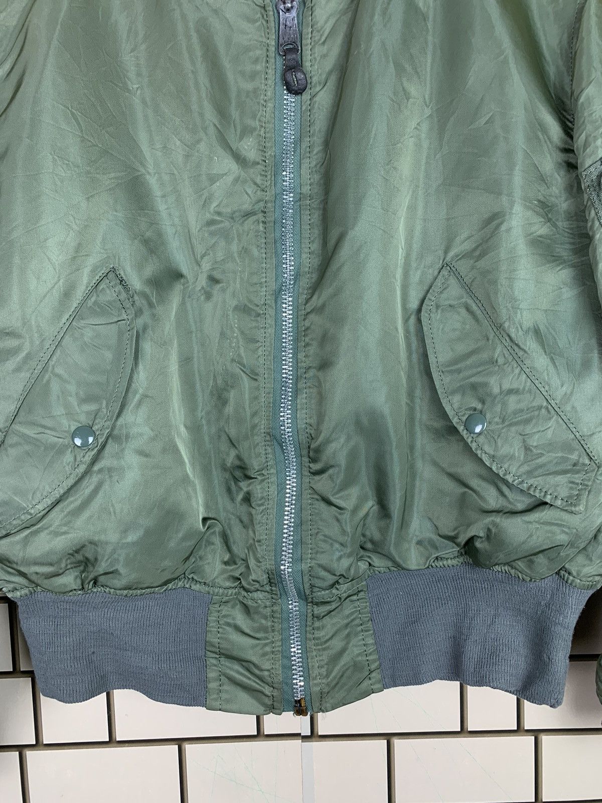 Alpha Industries × Vintage Vintage Military Alpha MA-1 Flyer Bomber Jacket Size US L / EU 52-54 / 3 - 4 Thumbnail
