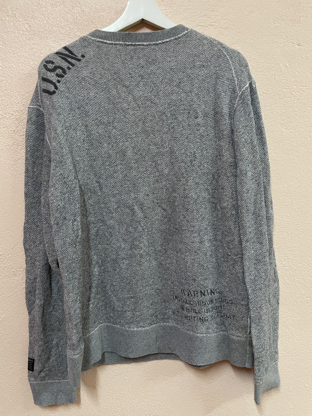 Avirex Avirex USN Stencil Military thermal Sweatshirt crewneck M Size US M / EU 48-50 / 2 - 8 Thumbnail