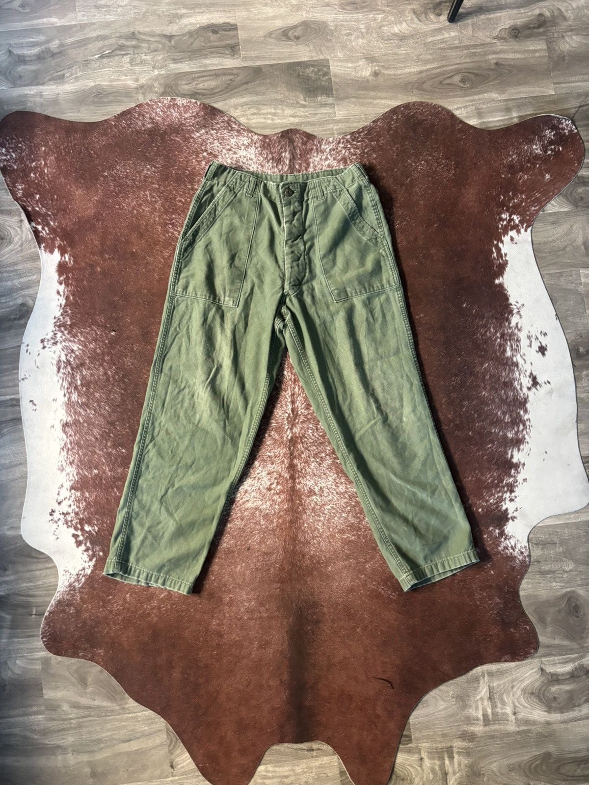 Other True Vintage 40s WWll Military US Army Trousers Mens 28x28 Size US 28 / EU 44 - 3 Thumbnail