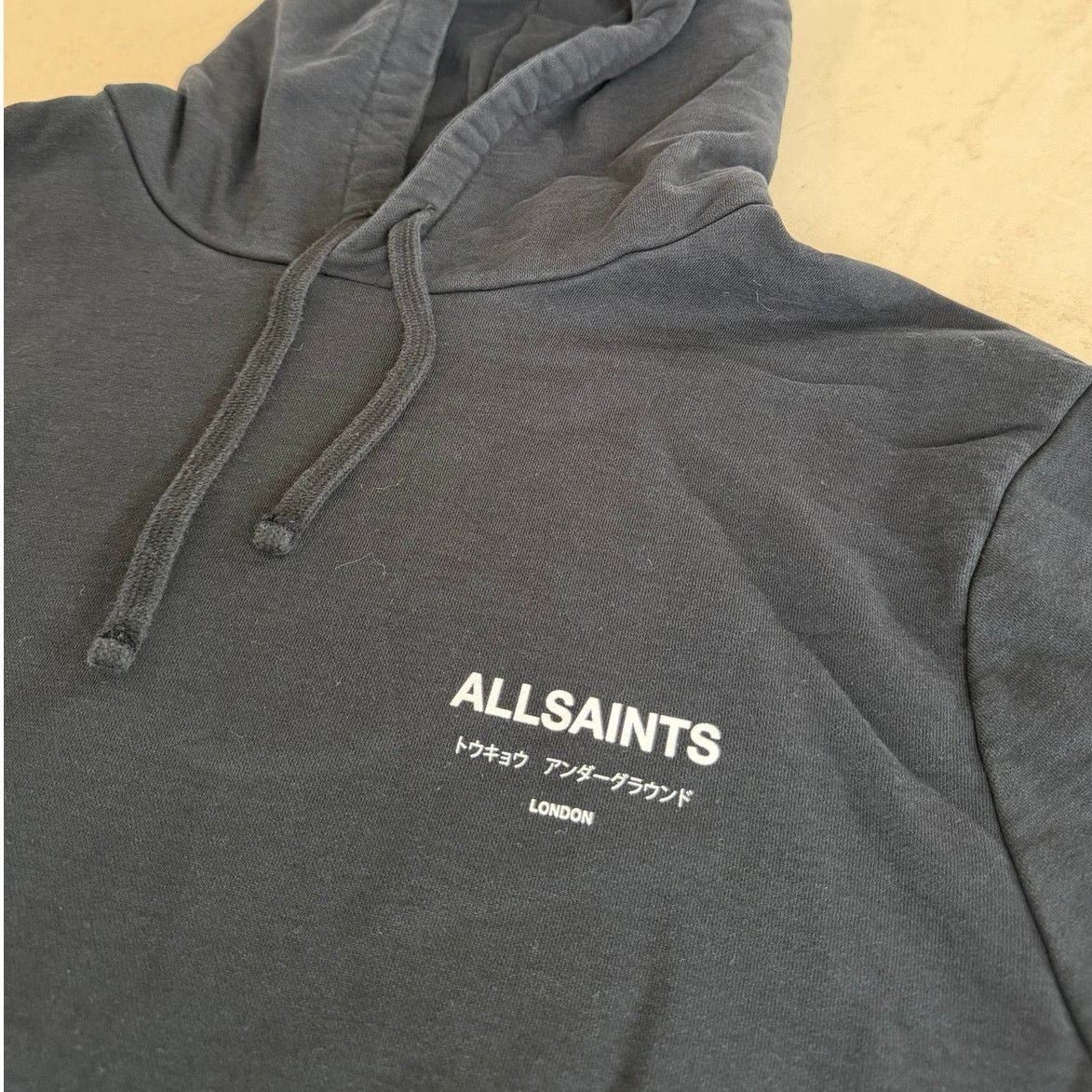Allsaints AllSaints Black Hoodie XL Logo Tokyo London Pullover Size US XL / EU 56 / 4 - 2 Thumbnail
