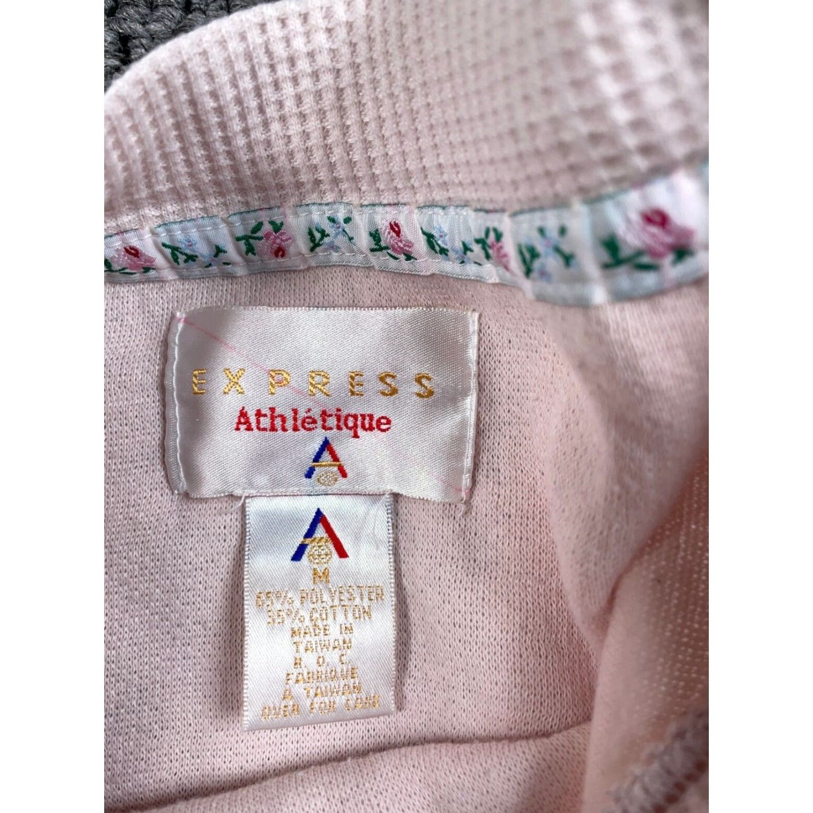 Express VTG Express Oversized Paris Fleece Sweatshirt Women's Medium XL Pink Embroidered Size M / US 6-8 / IT 42-44 - 3 Thumbnail