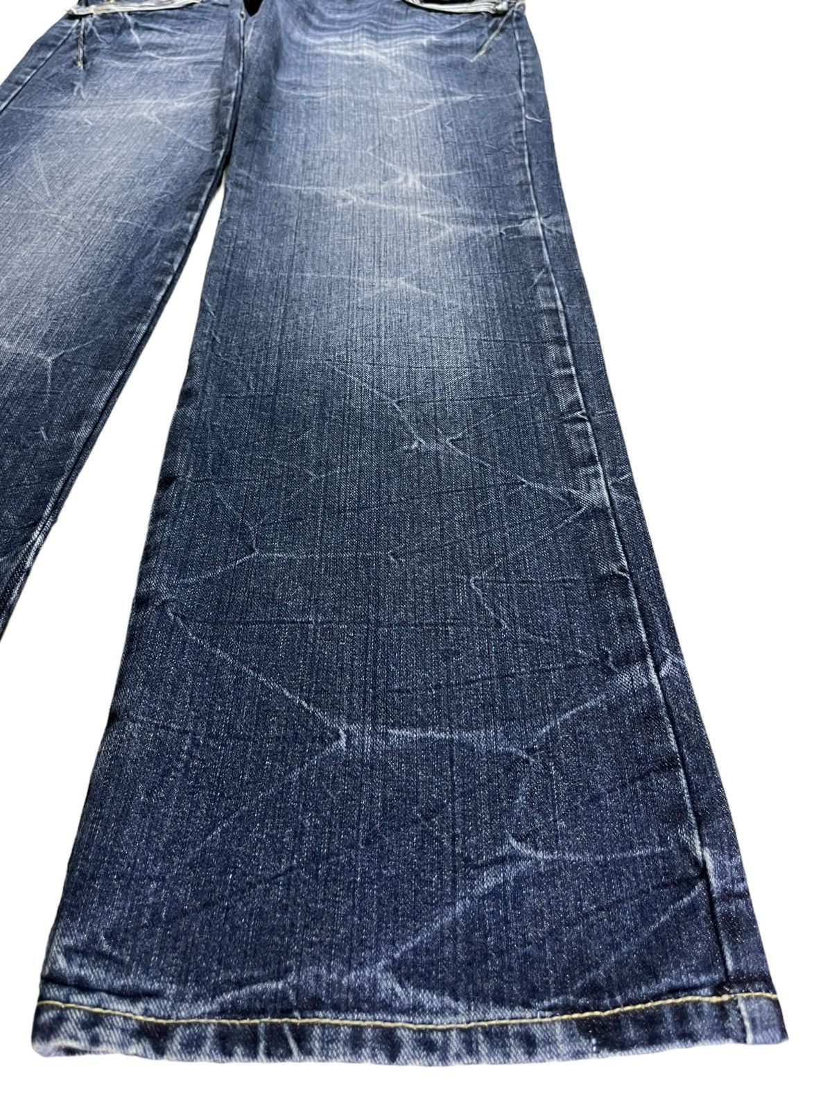 Japanese Brand Vintage Japanese Brand Double Waist Thunder Acid Wash Jeans Size US 32 / EU 48 - 7 Thumbnail