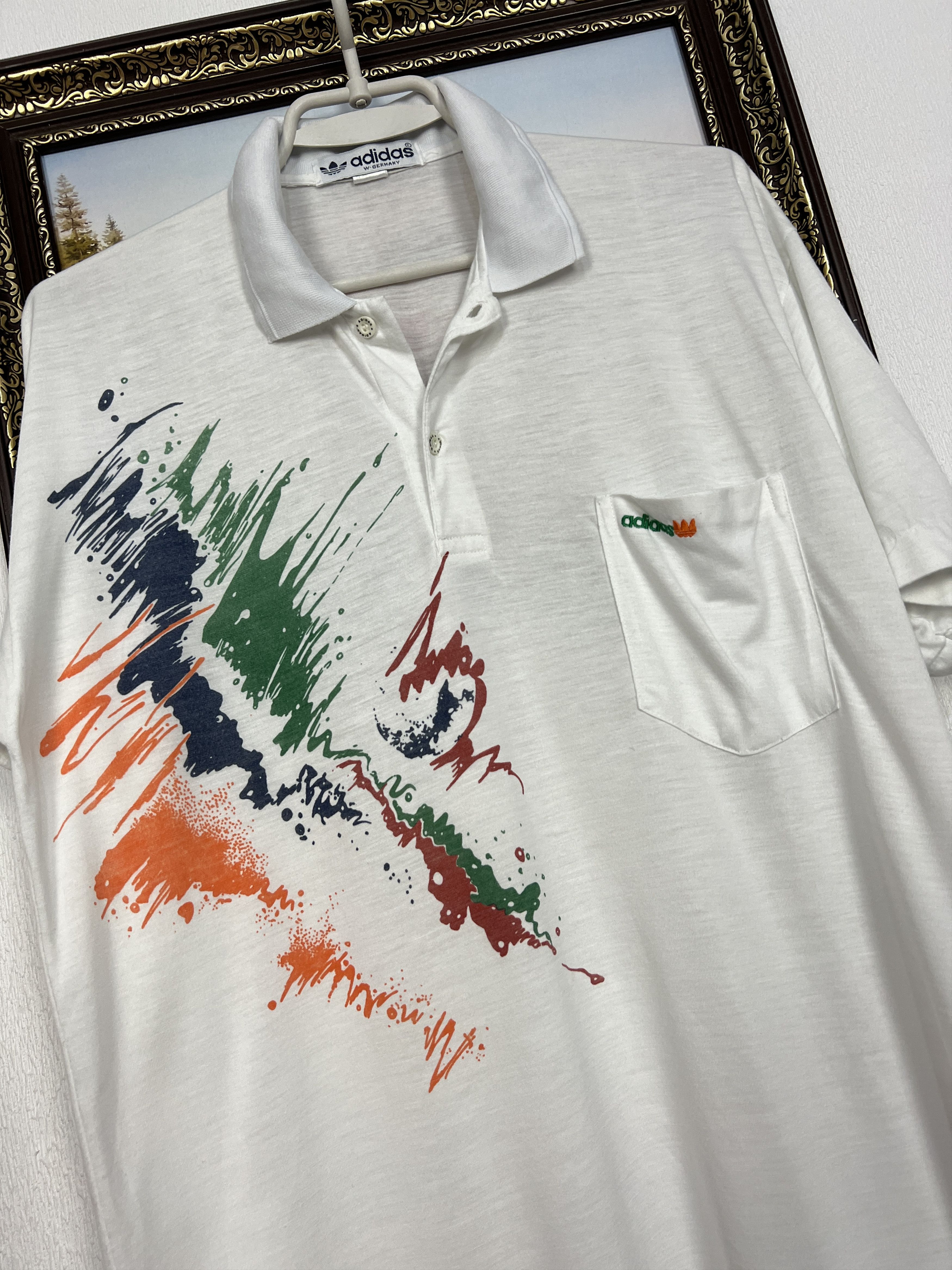 Adidas Vintage 80's Edberg Lendl Agassi Tennis Polo Shirt Jersey Size US L / EU 52-54 / 3 - 3 Thumbnail