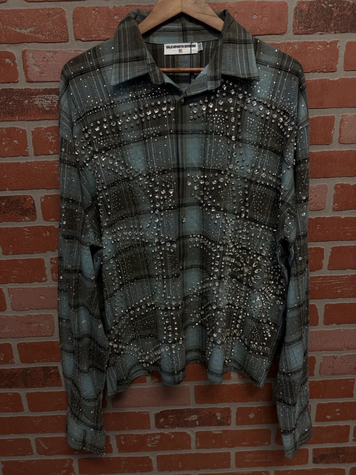 Vale Valley Crystal Flannel Long Sleeve Stones Size XXL (NEW) 💎 Size US XXL / EU 58 / 5 - 1 Thumbnail