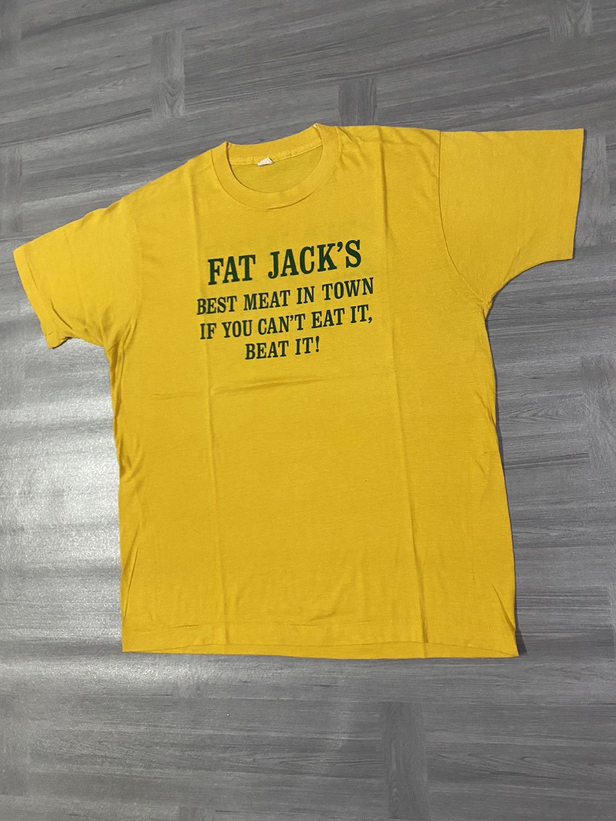 Other Vintage 80s Funny Fat Jacks Best Meat in Town Comedy Shirt Size US M / EU 48-50 / 2 - 2 Thumbnail