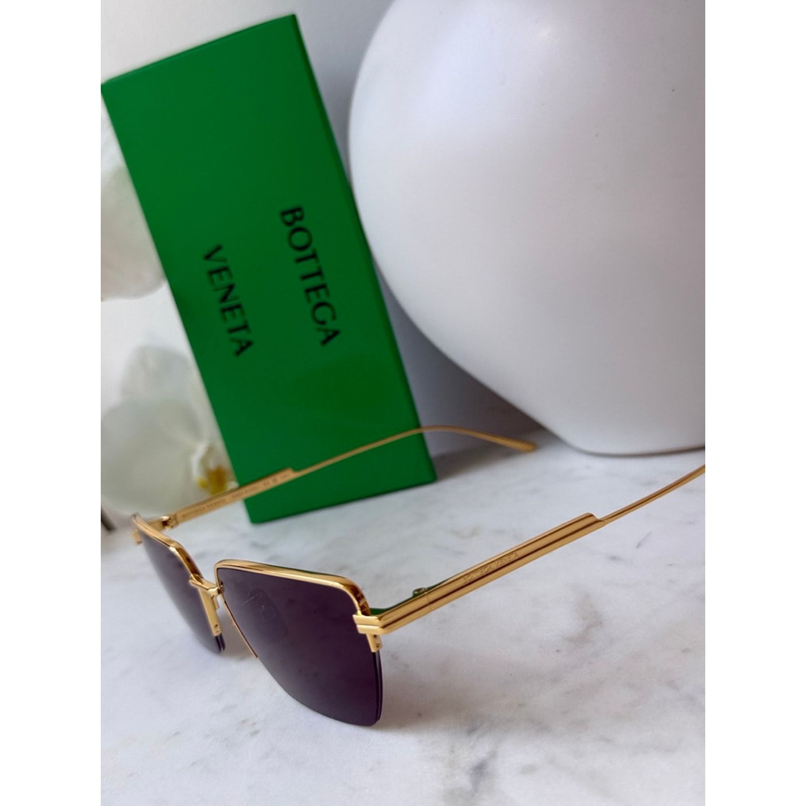 Bottega Veneta NEW Bottega Veneta BV1107S Gold Cat Eye Sunglasses Size ONE SIZE - 3 Thumbnail