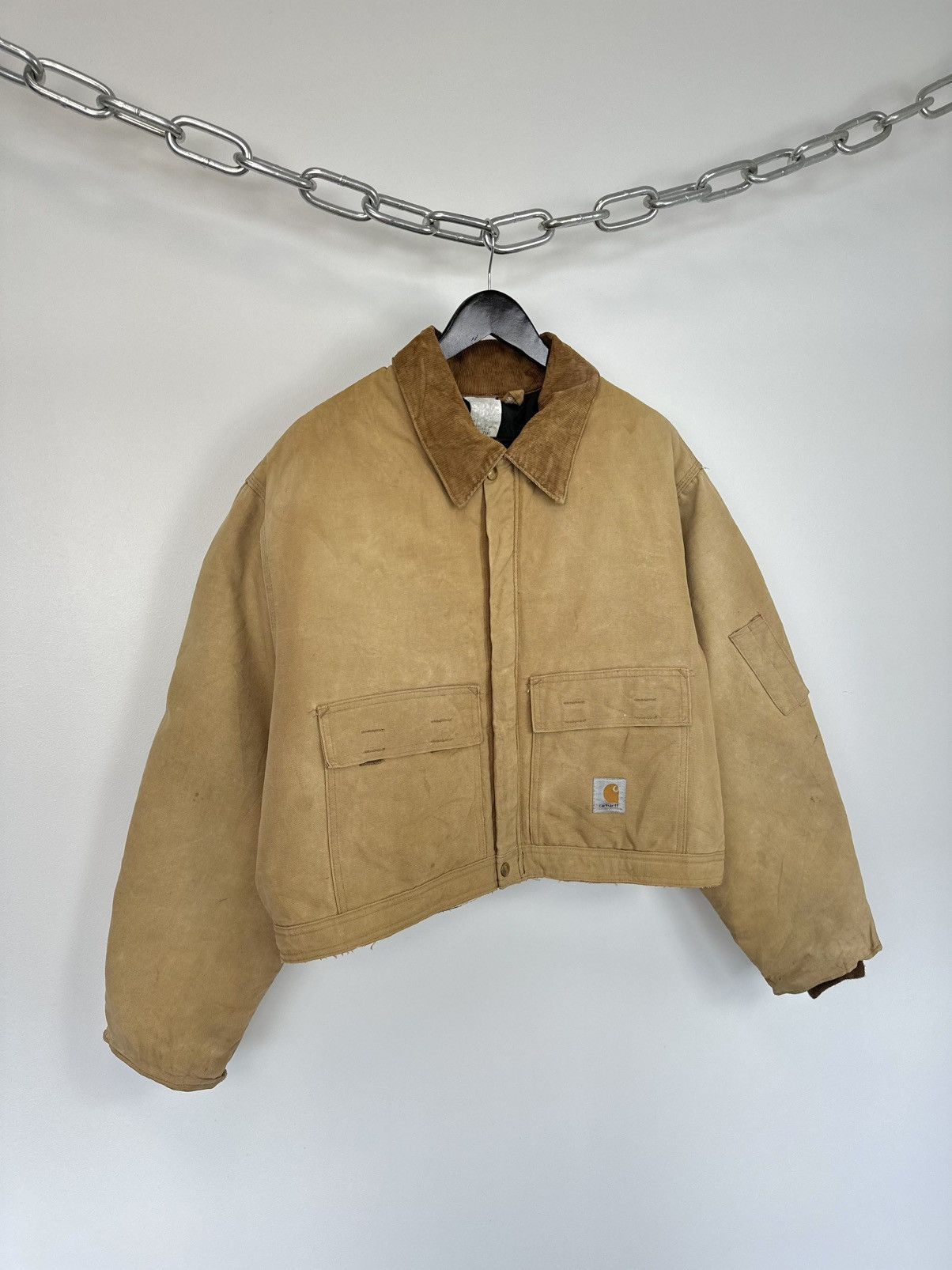 Carhartt Vintage 80s Carhartt USA Cropped Distressed Detroit Jacket Size US L / EU 52-54 / 3 - 4 Thumbnail