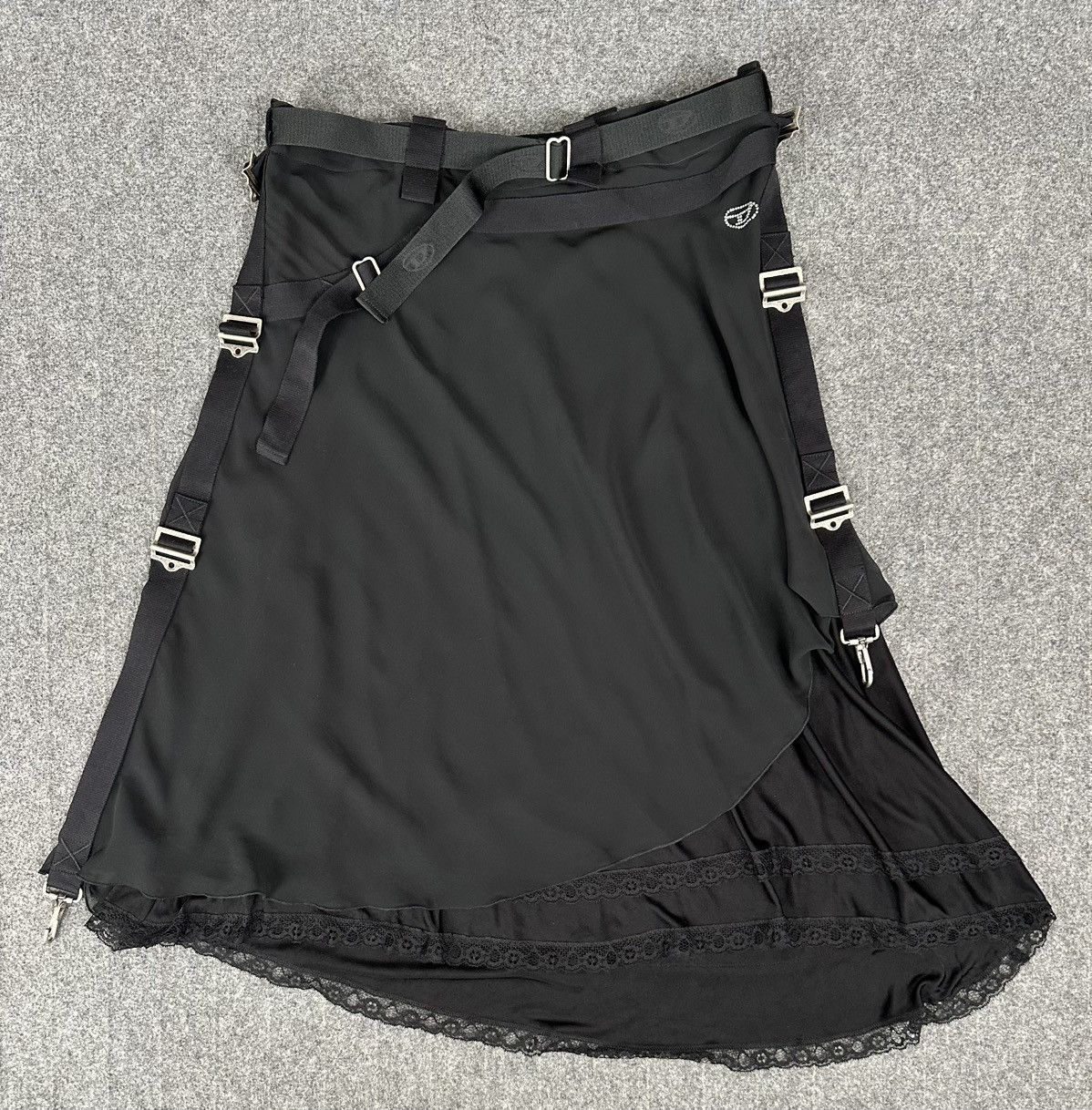 Diesel DIESEL 'Dixy' Black Polyester Blend Miniskirt | Grailed