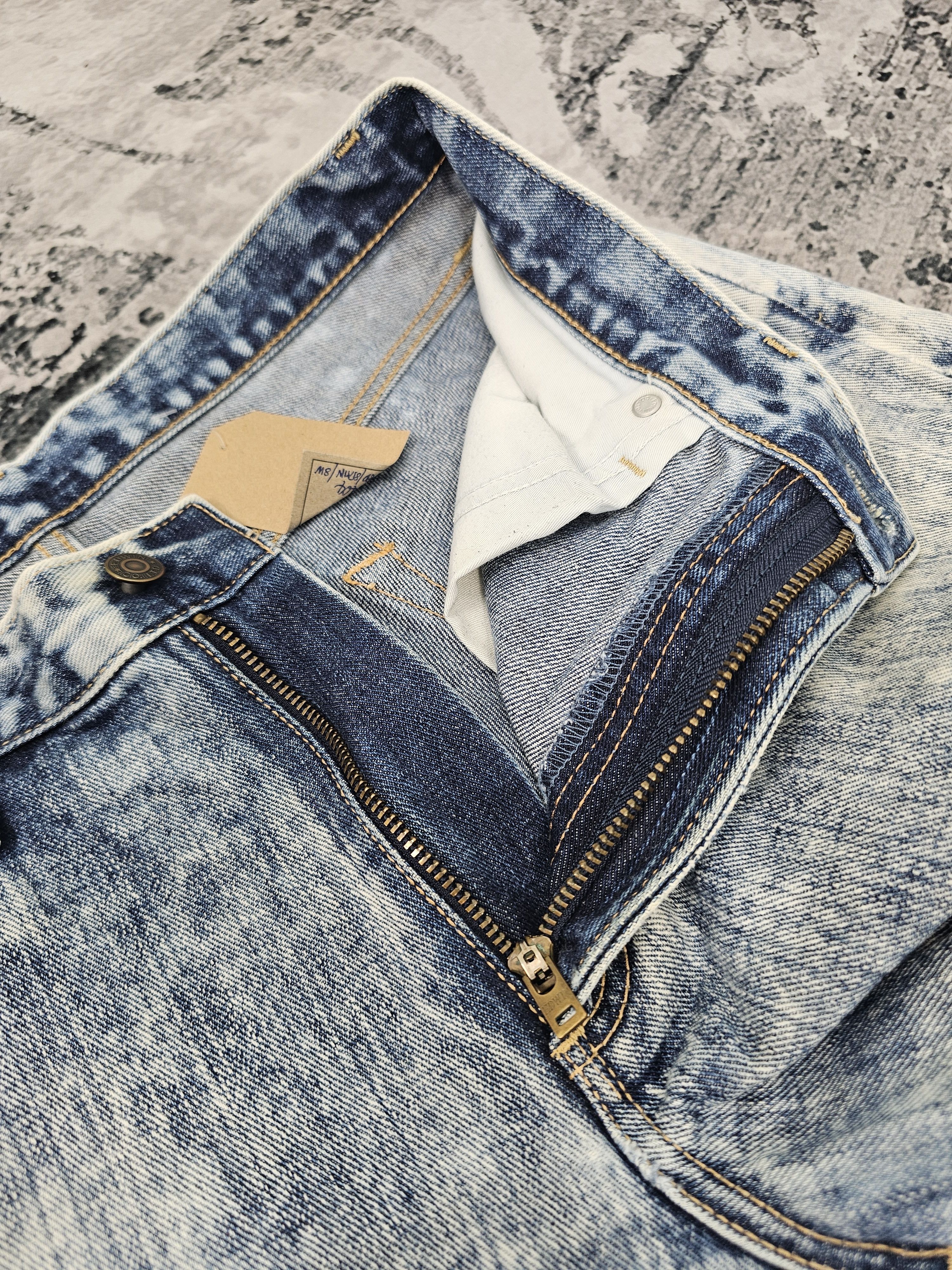 Edwin EDWIN 404 Acid Wash Bleach Cropped Jeans JB0242 Size 35x28.5 Size US 35 - 9 Thumbnail