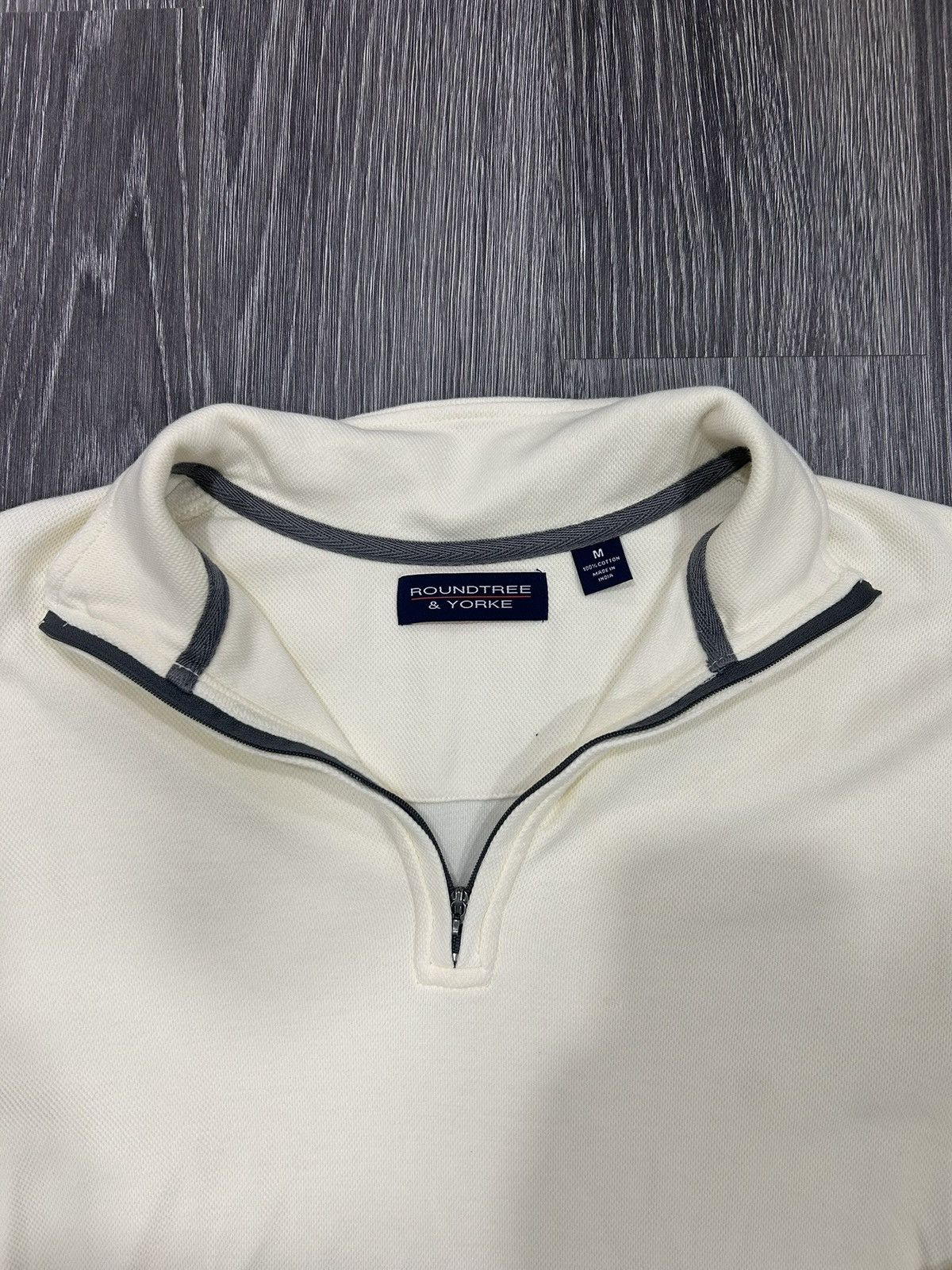 Roundtree & Yorke Cream Roundtree & Yorke quarter zip sweatshirt Size US M / EU 48-50 / 2 - 2 Thumbnail