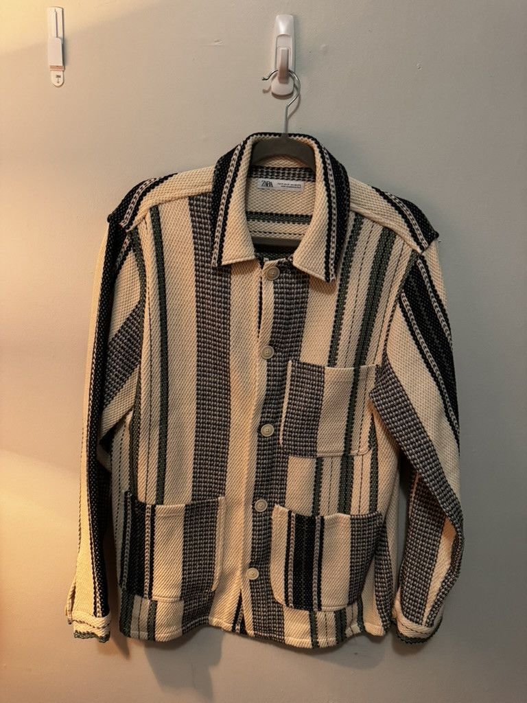 Zara Patterned Chore Jacket (Zara Spain) Size US L / EU 52-54 / 3 - 1 Thumbnail