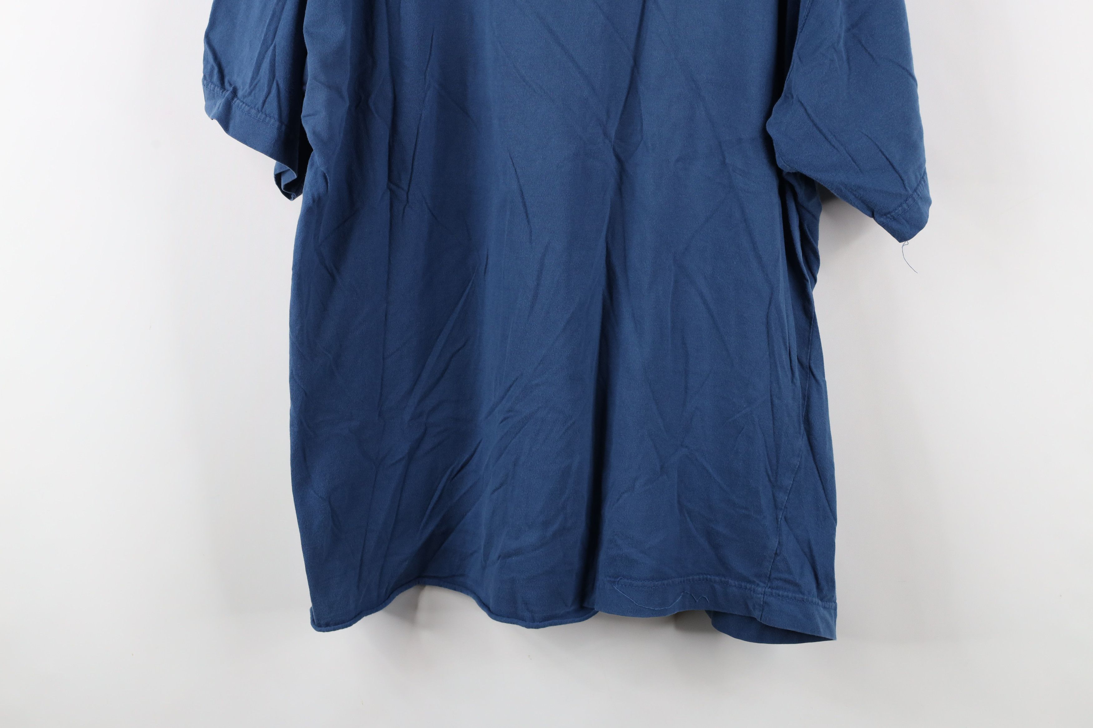 Vintage Vintage 90s Streetwear Blank Baggy Cotton T-Shirt Blue Size US L / EU 52-54 / 3 - 13 Thumbnail