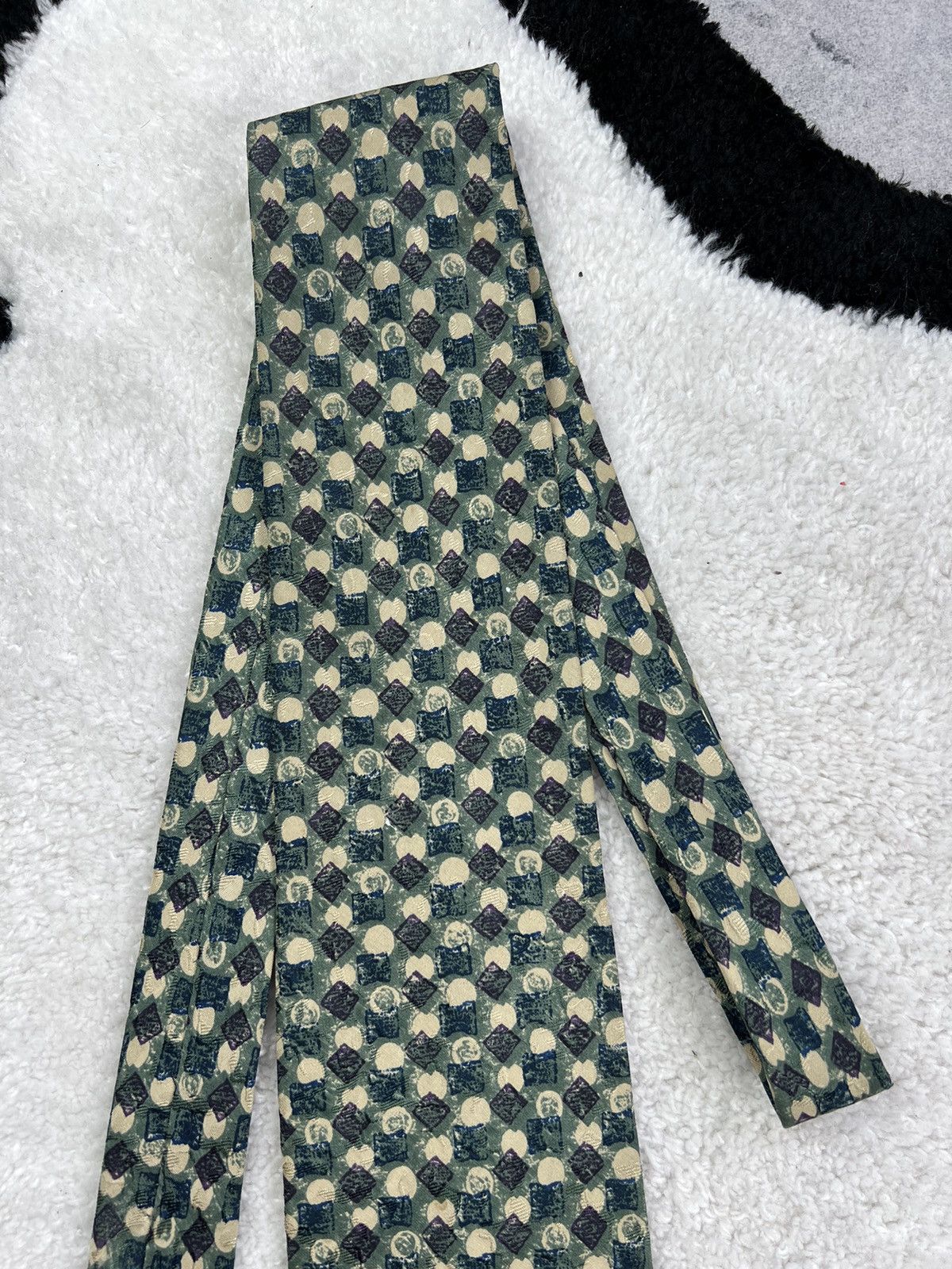 Ermenegildo Zegna Vintage Ermenegildo Zegna Silk Geometric Luxury Tie Size ONE SIZE - 4 Thumbnail