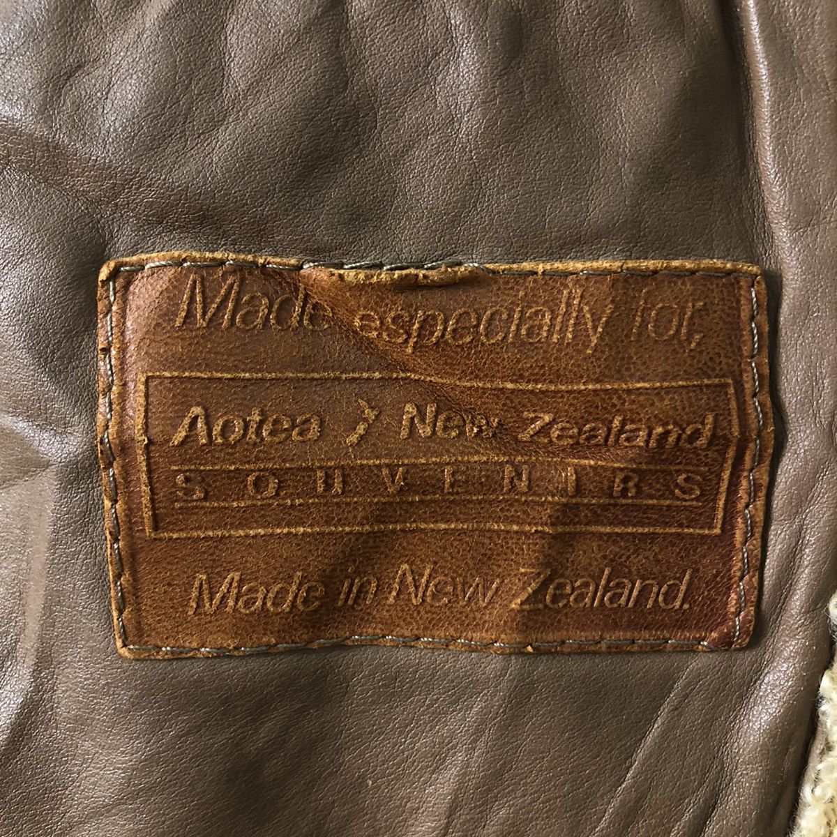 📌Vintage Tank Top Leather Shearling Aotea New Zealand
