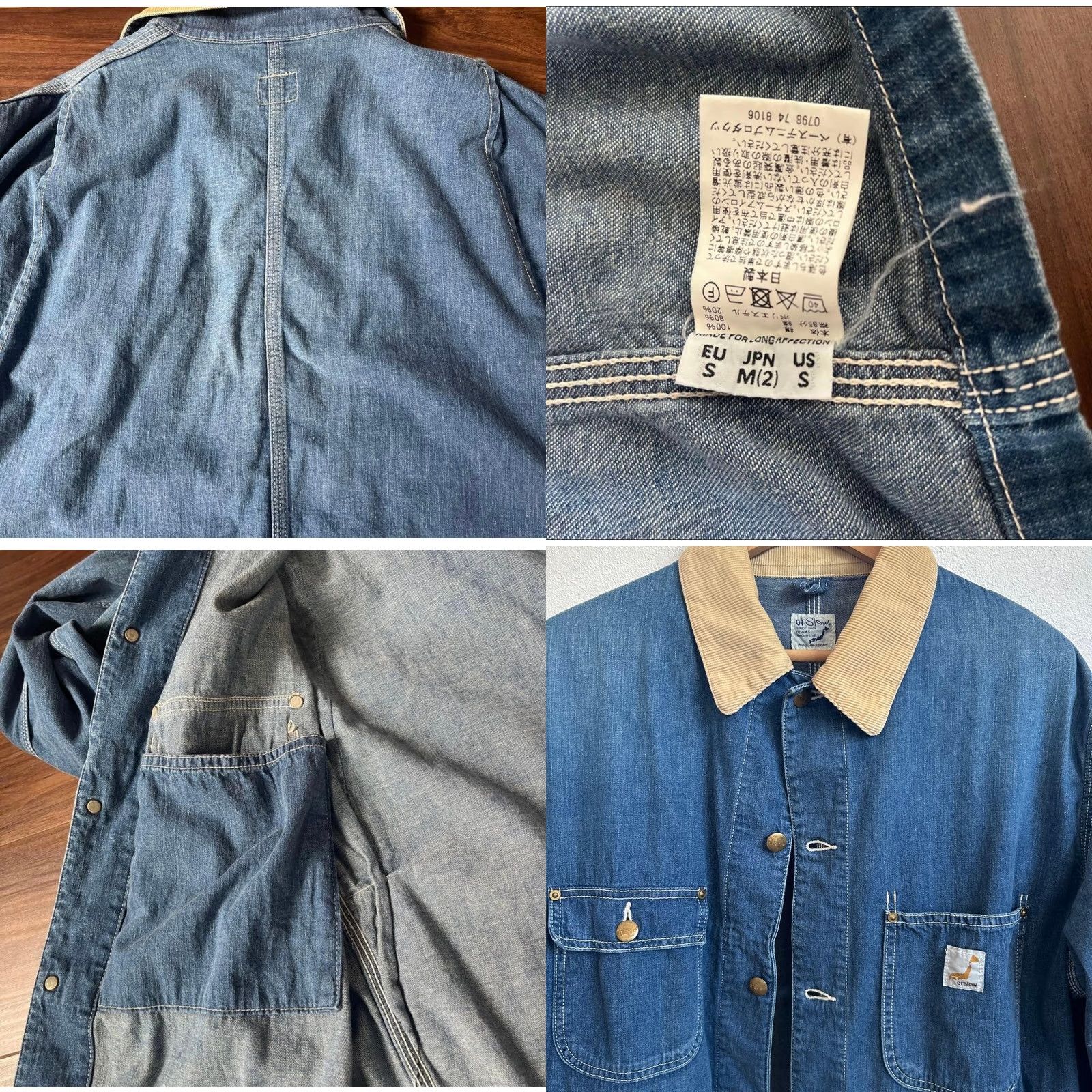 Orslow orSlow Or Slow x Beams Custom Chore Jacket Made in Japan Men's Size M(2) Jacket Size US M / EU 48-50 / 2 - 8 Thumbnail